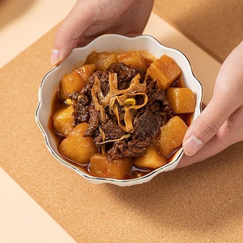 Miniatura 4 de Juego de salvamanteles rectangulares de corcho, paquete de 6, 12 x 7 x 0.4 pulgadas de grosor, almohadillas calientes de corcho resistentes al calor