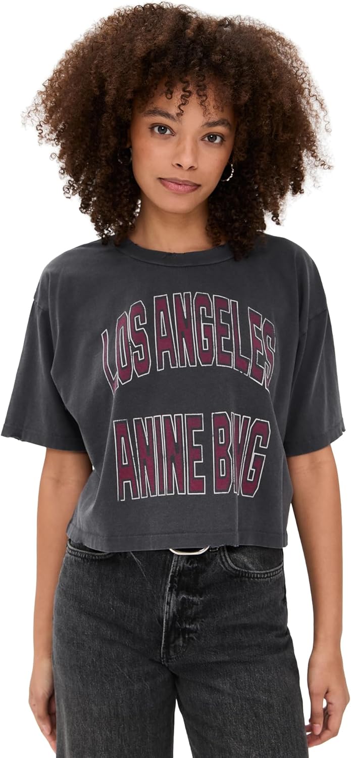 ANINE BING Women's Johnny Cropped Tee