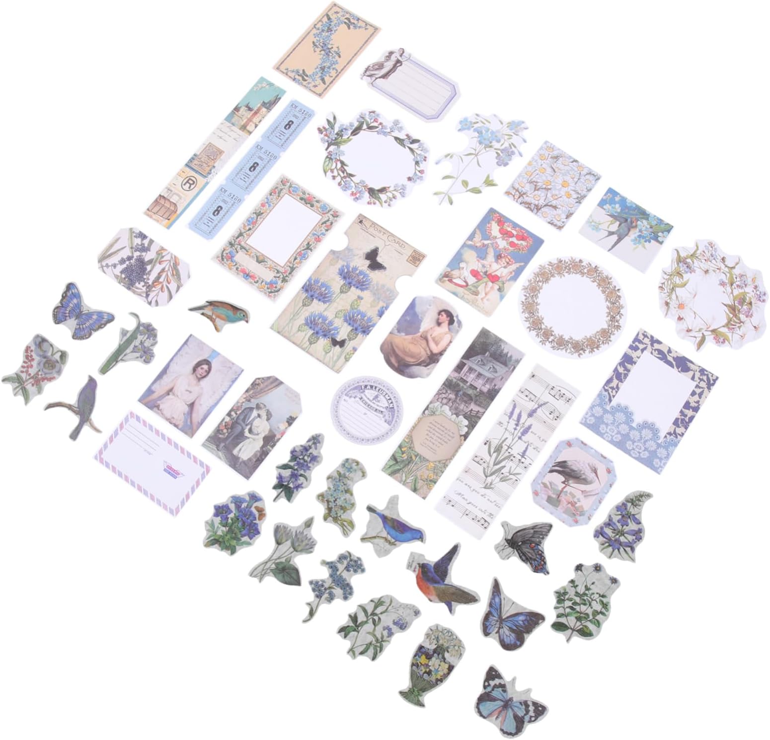 Sewroro 1 Set PDA Decorative Stickers Card DIY Paper Album Sticker DIY Sticker Creative Sticker Journal Stickers Scrapbook Supplies Planner Journal Label DIY Background Paper Craft Papers