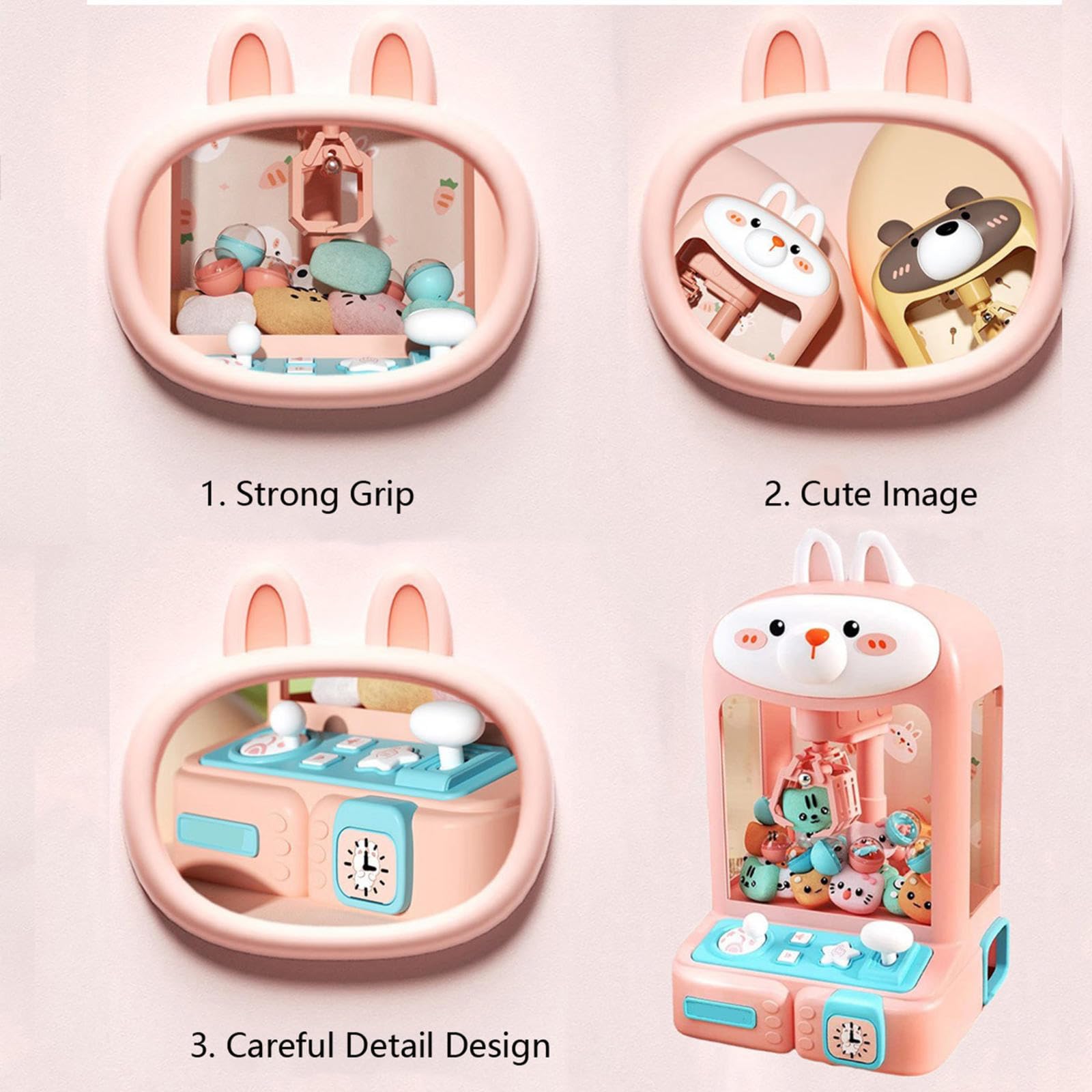 Machine à Pinces Candy Grabber Lapin Avec Lumières Et Sons - 20 Peluches Incluses