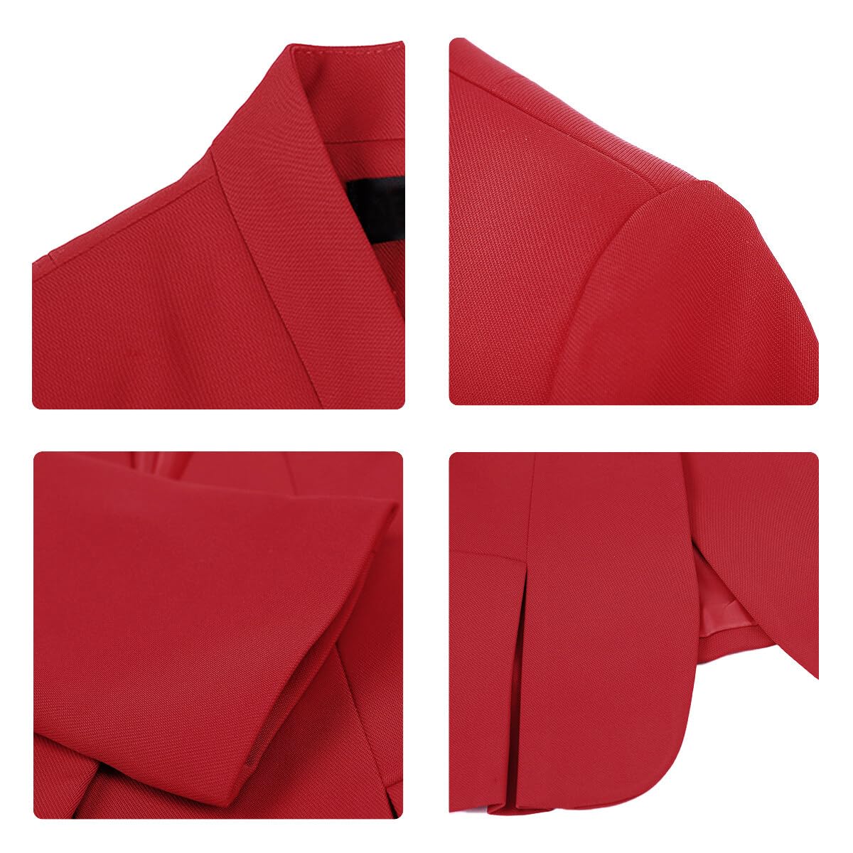 Ensemble de 2 pièces pour femme avec jupe de bureau et blazer et jupe - rouge - Taille S