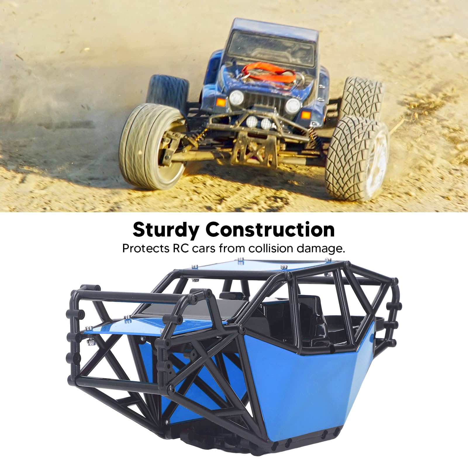 Amazon.co.jp: 1/10 RC クローラー本体、RC ロールケージ ロックバギー