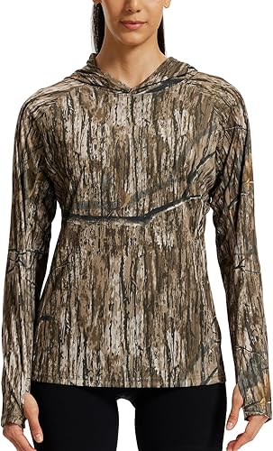 LOOGU Women's UPF 50+ Sun Protection Hoodies Shirts Slim Fit Long Sleeve Lightweight Quick Dry UV Fishing Hking Outdoor