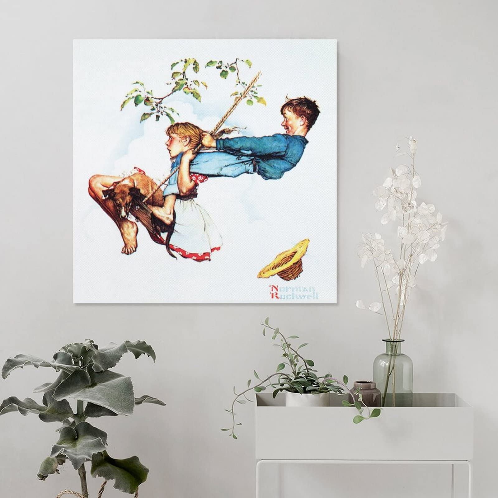 Amazon.com: 35+ Norman Rockwell Paintings Young Love Swinging by