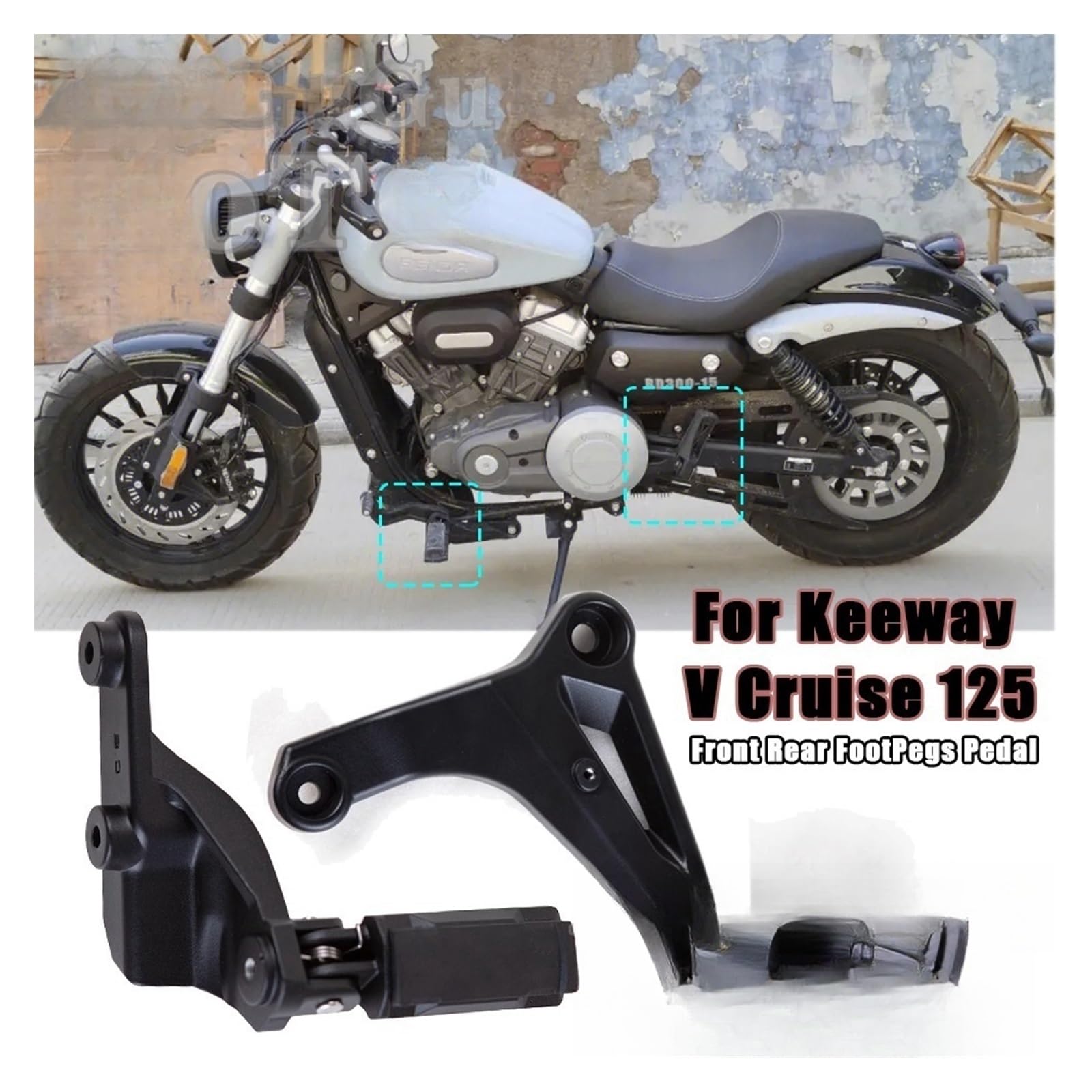 For Yamaha TTR125 Footpegs CNC Aluminum Anti-Slip E-Bike Footrest - Foto 2