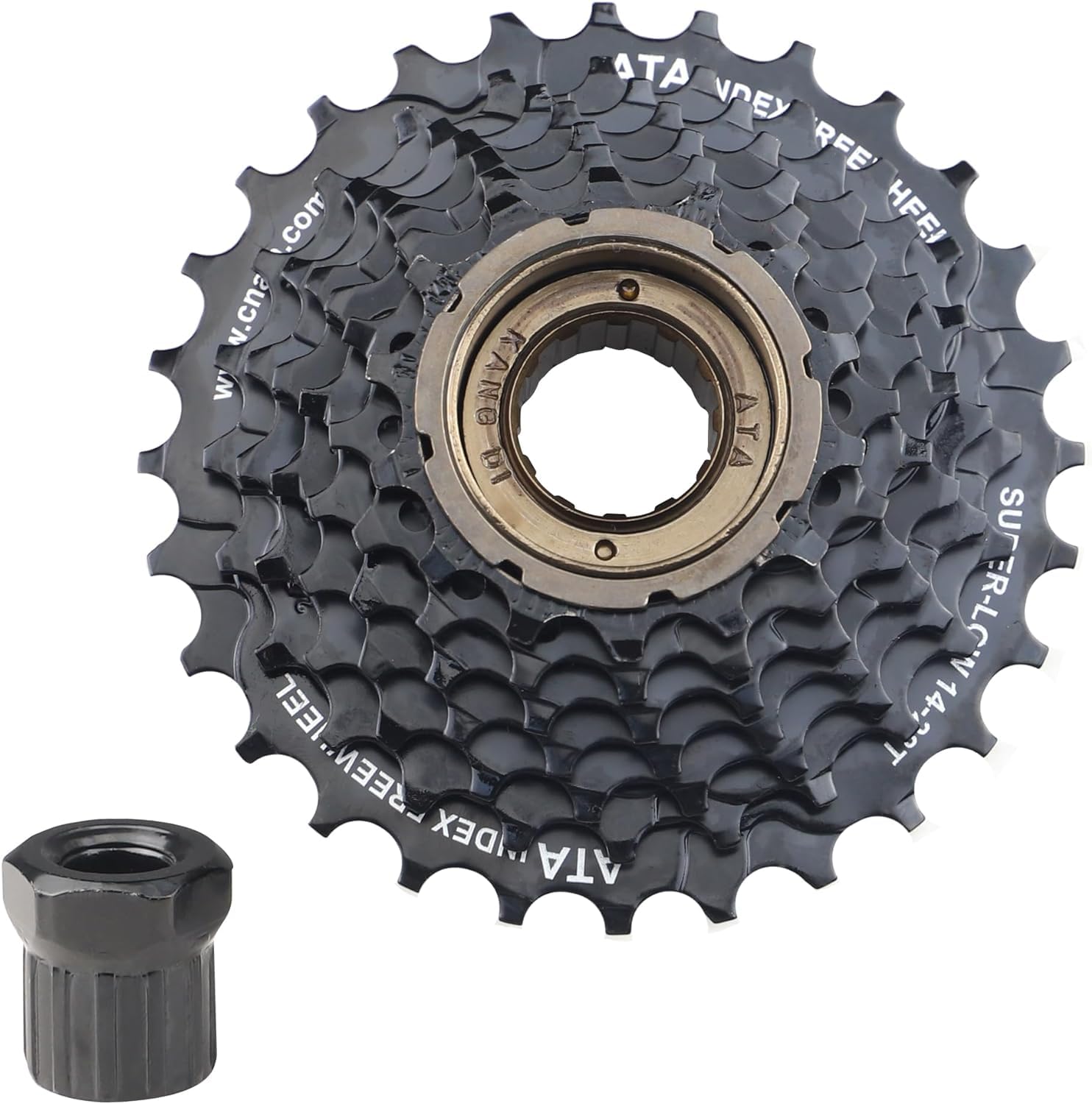 ZUKKA Bicicletta Freewheel, 6/7 scomparti, 14-28T, pignone per denti, corona dentata per mountain bike, bici da corsa, bici pieghevole MTB, colore nero