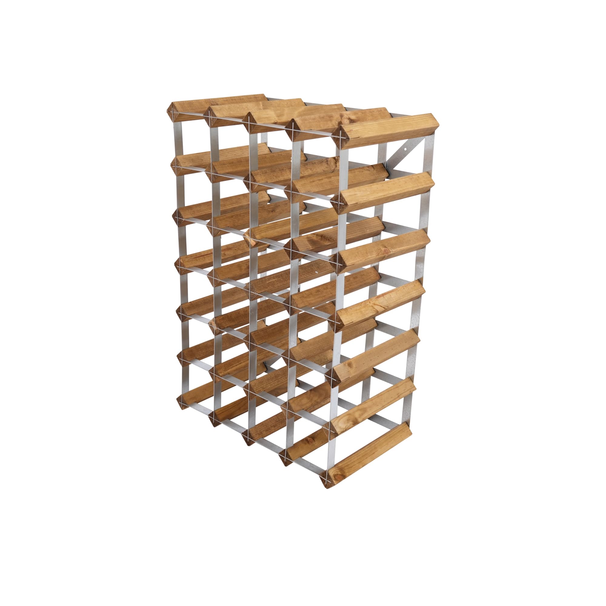 Portabottiglie per 30 bottiglie. Legno chiaro, consegnato smontato