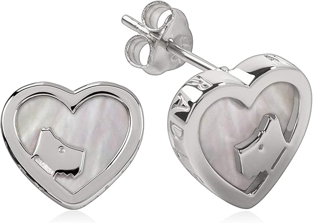 Radley London Silver And White Mop Stud Earrings RYJ1067
