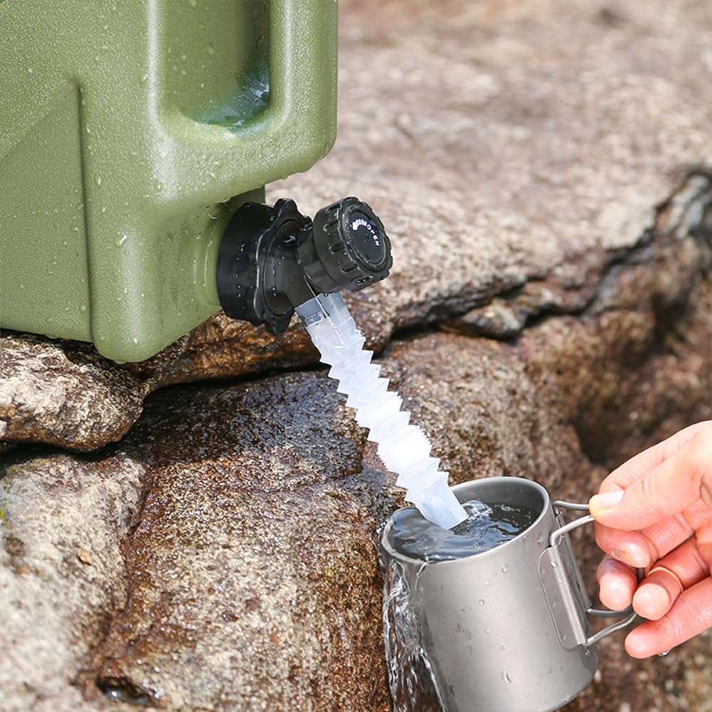 Bidon Eau avec Robinet 5L-20L Réservoir Eau Potable Jerrican Alimentaire HDPE sans BPA Anti-Fuite Camping