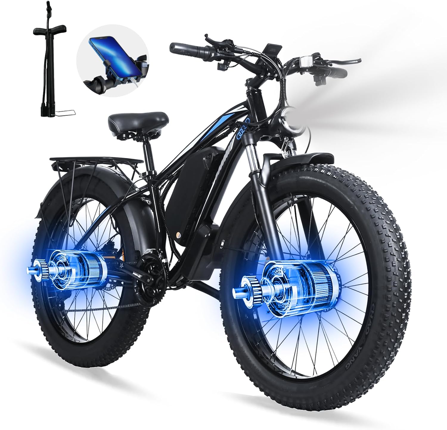 Electric Bike for Adults,Dual Motor Ebike,2000w Electric Bike,Fat Tire Electric Bike with 48V/23Ah Battery,Men’s Electric Bike,90 Miles Electric Bicycle and Passed UL&GCC Certification Electric Bike for Adults,Dual Motor Ebike,2000w Electric Bike,Fat Tire Electric Bike with 48V/23Ah Battery,Men’s Electric Bike,90 Miles Electric Bicycle and Passed UL&GCC Certification