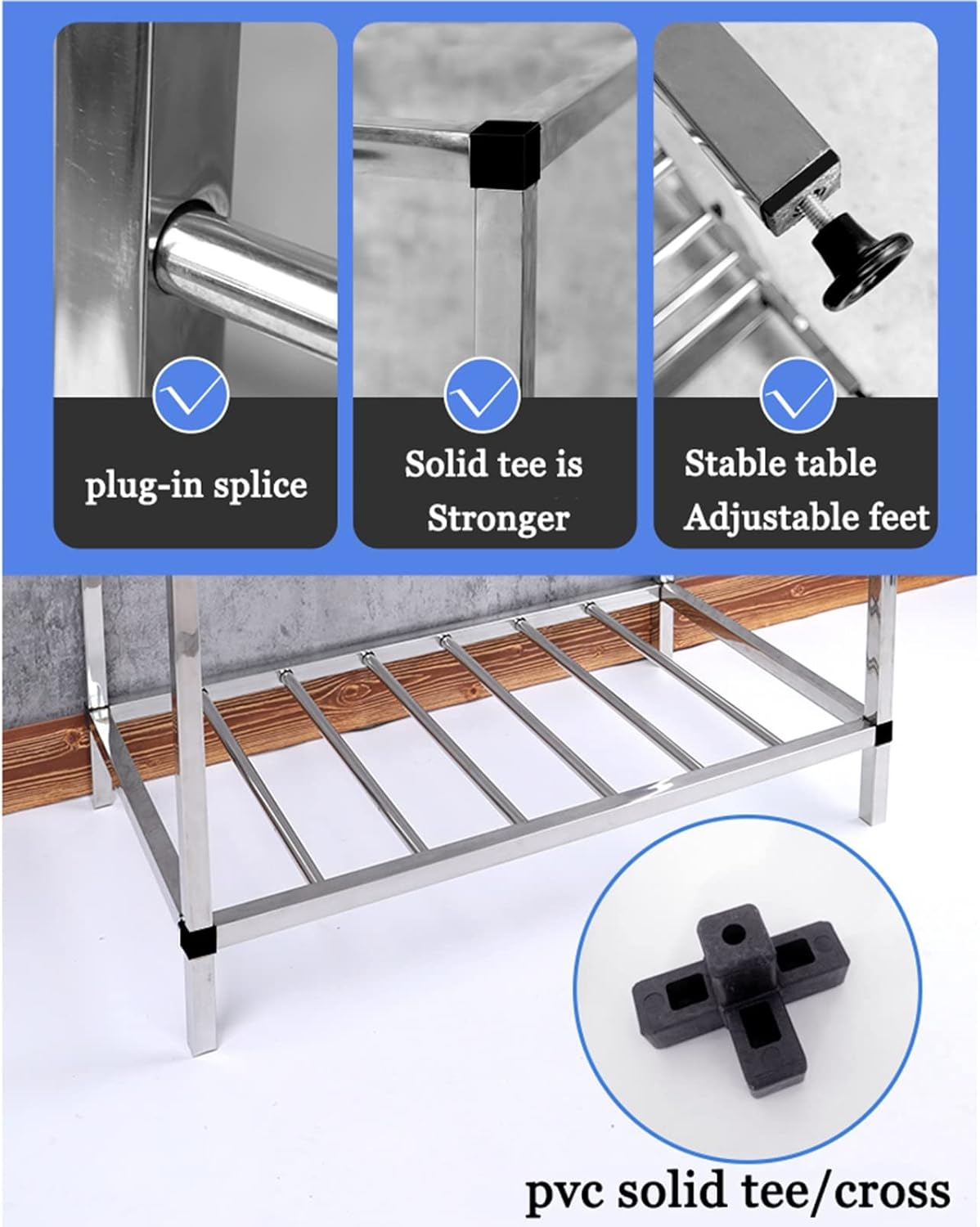 Kitchen Sink for Washing Single Bowl 304 Stainless Steel Utility Sinks Freestanding Outdoor camping dish washing station with Console & Stand for Indoor Garage Kitchen Laundry Room ( Size : 55*40*75cm