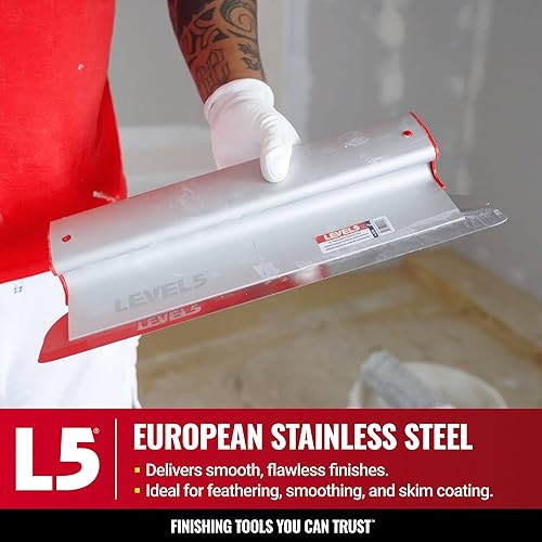 Miniatura 2 de LEVEL5 Hoja de desnatado de 10 pulgadas  Inserto de hoja de acero inoxidable alemán de precisión de 0.012 in (reemplazable), perfil ergonómico de