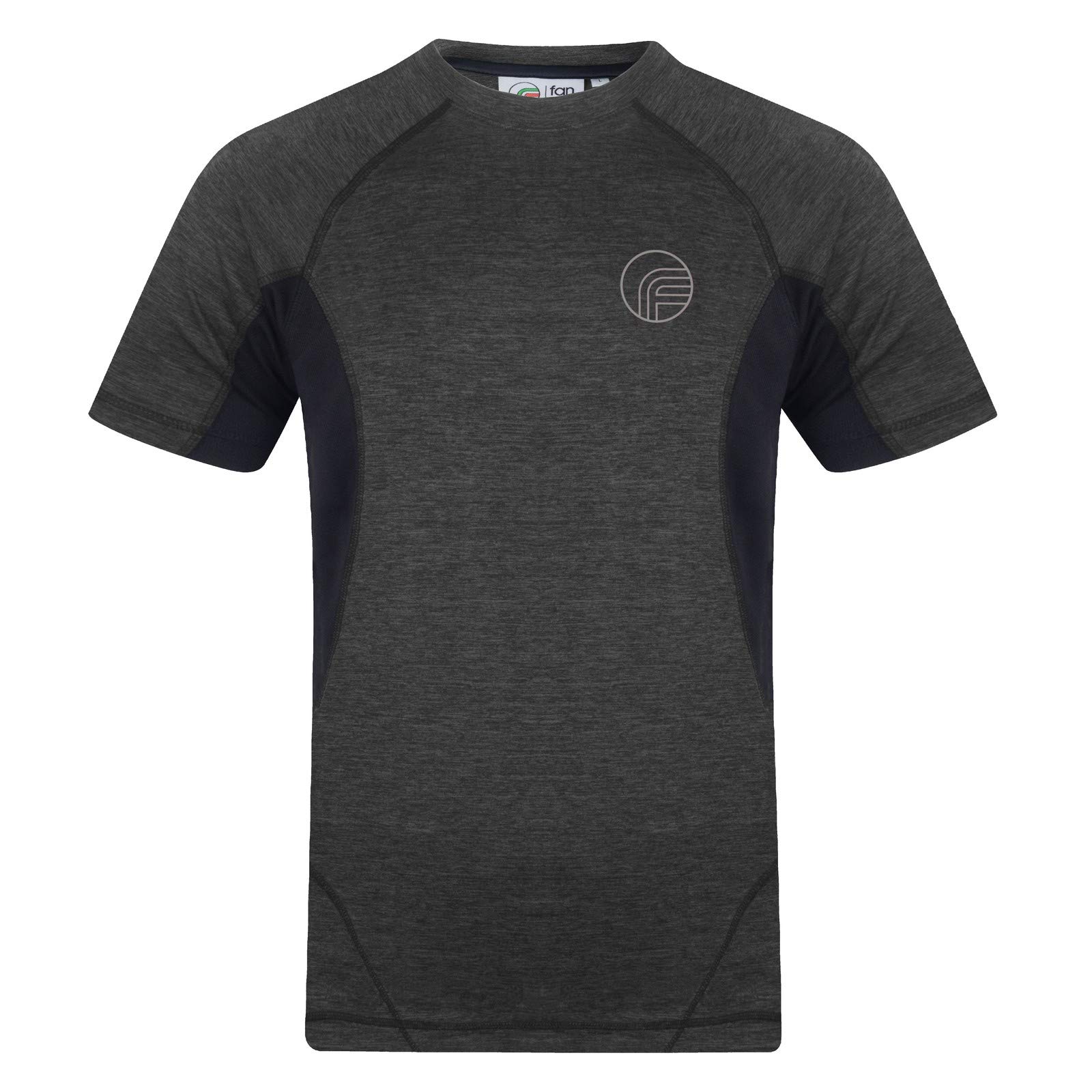 fan originals T-Shirt Poly Mens Black Marl 3XL
