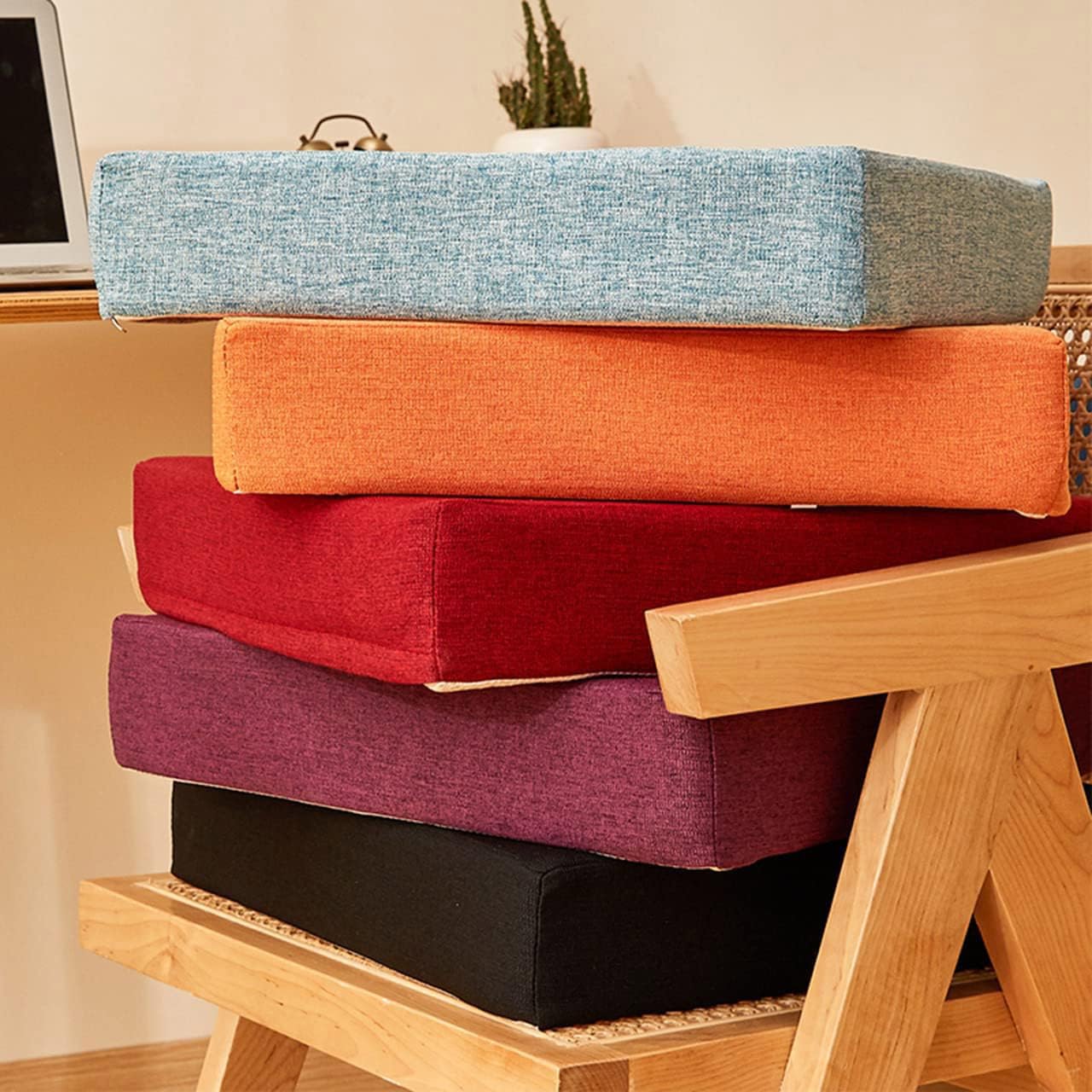 Coussin de chaise antidérapant confortable et épais pour assise de jardin et bureau