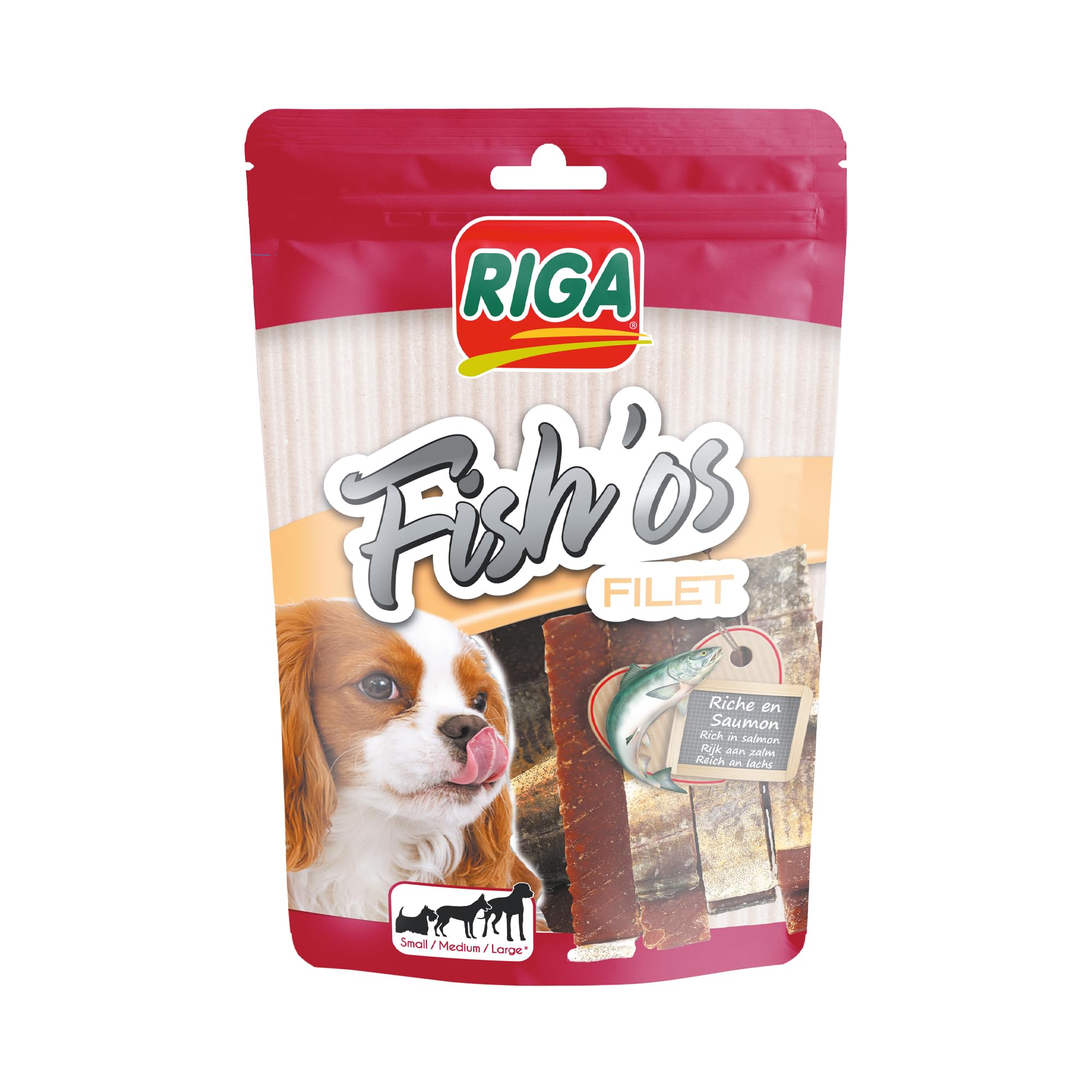 RIGA Fish'Os Hundeleckerlis - Proteinreiche Fischfilet Snacks Ohne Zusatzstoffe