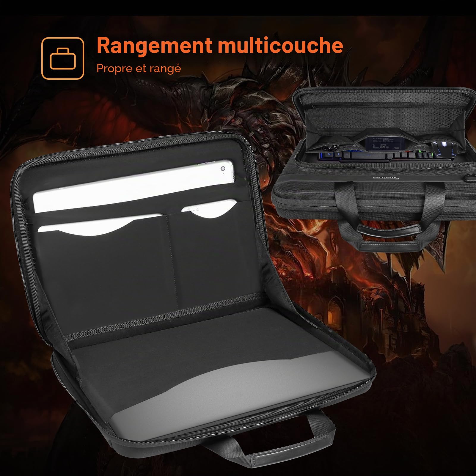 Smatree Sac Rigide ROG Flow Z13 (2022) 13,4 Pouces Gaming Laptop, pour ROG Flow Z13 (2023) GZ301