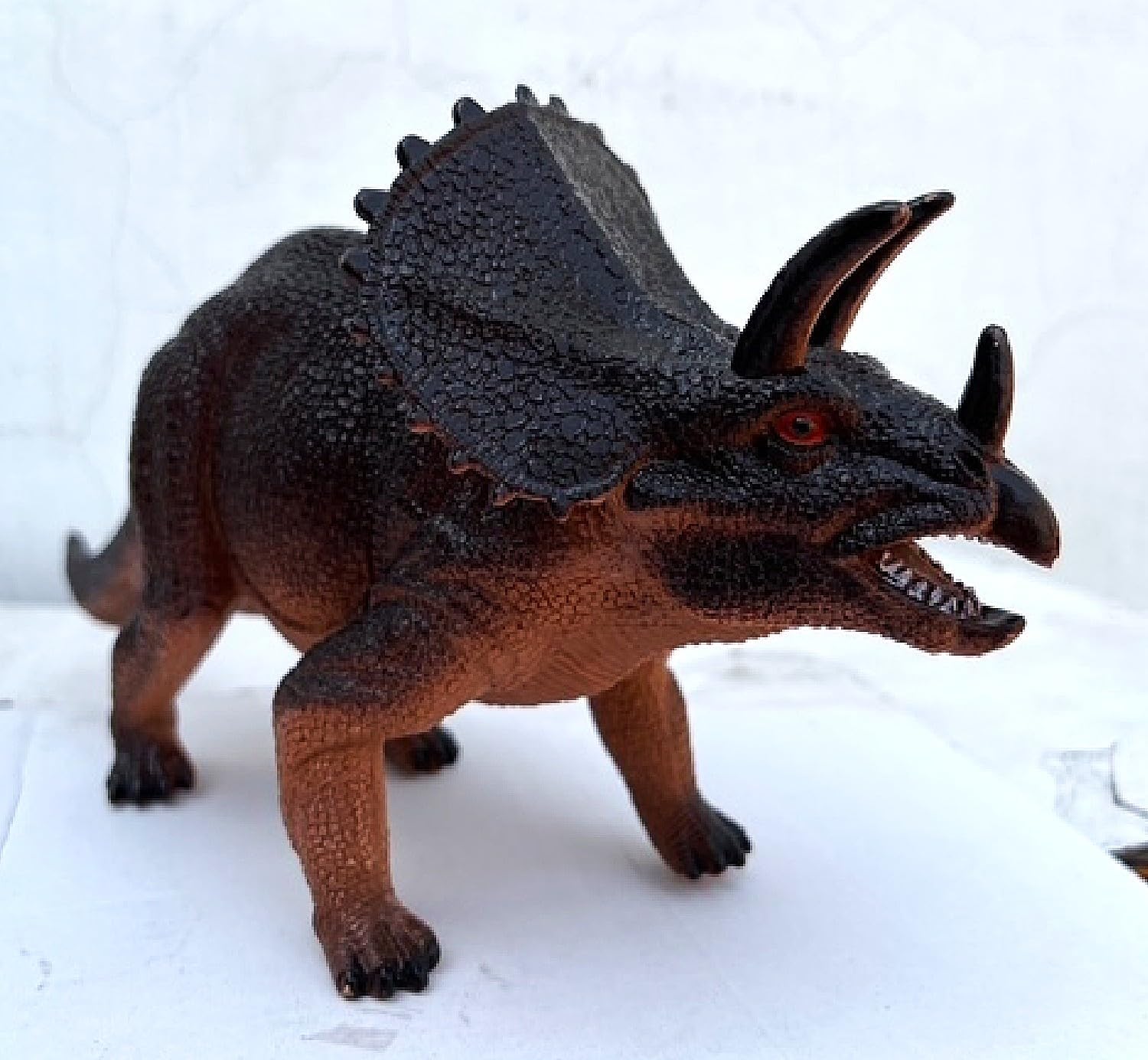 De-Lite 2025 Action Figures Soft Touch Vinyl Plastic Collectible Model Toys… (Big Triceratops, 17 x 30cm)