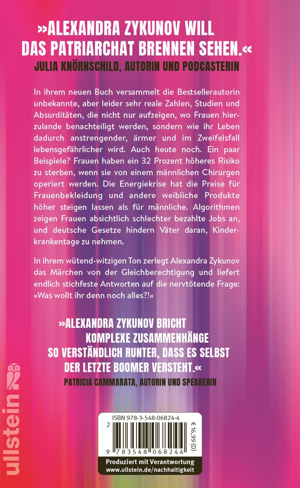 »Was wollt ihr denn noch alles?!«: Zahlen, Fakten und Absurditäten über unsere ach-so-tolle Gleichberechtigung | Geschlechterungerechtigkeit erklärt von Deutschlands unterhaltsamster Wutfluencerin
