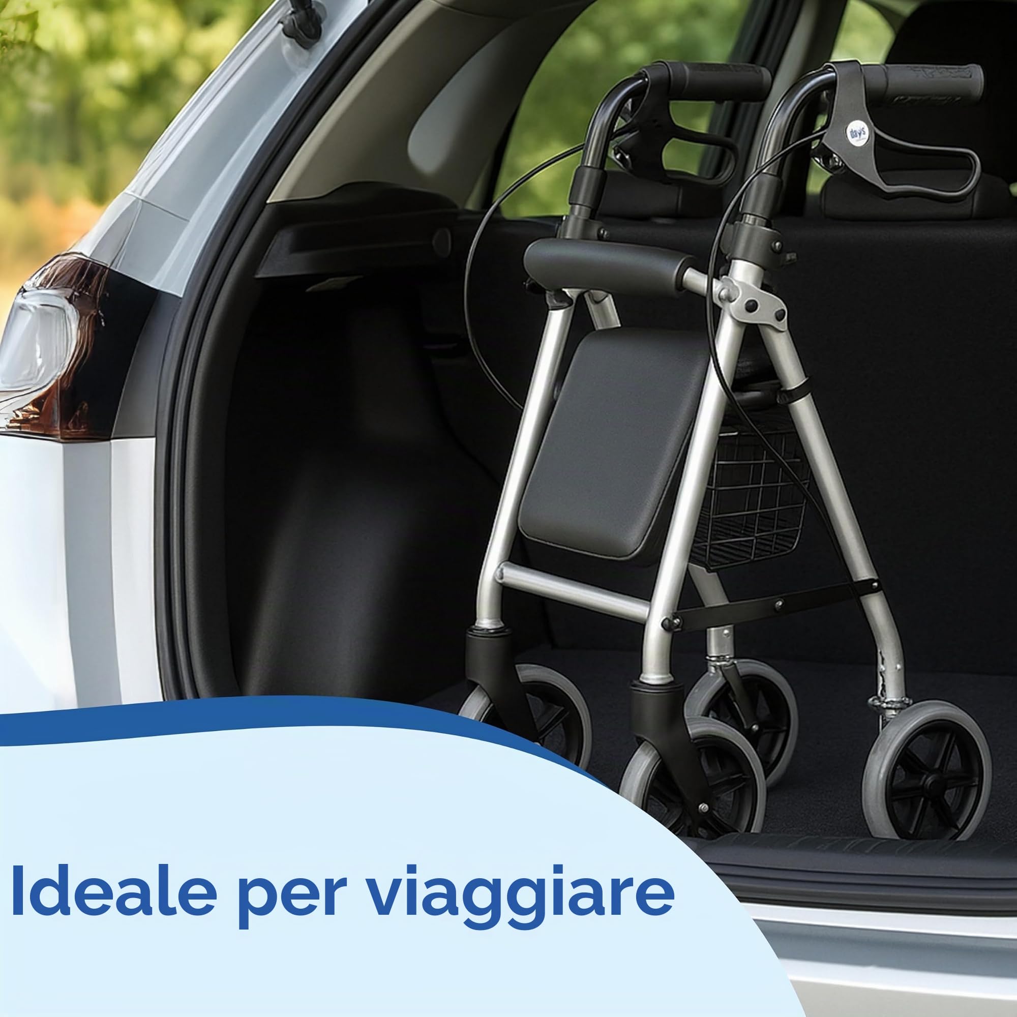 Patterson Medical - Camminatore con ruote in alluminio leggero, Grigio