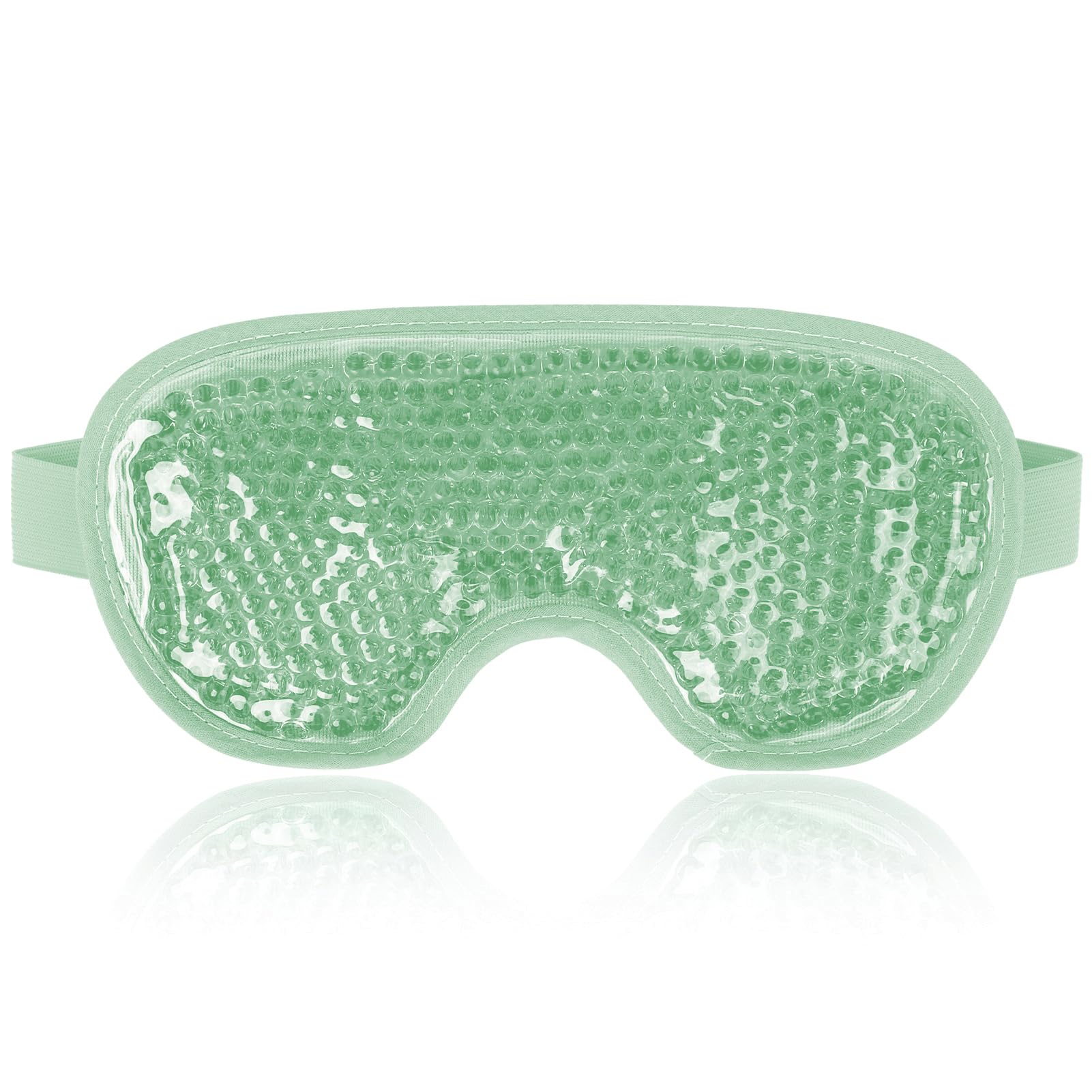 NEWGO Cooling Eye Mask for After Surgery, Reusable Gel Face Ice Pack, Green Green (1 Pack) 1 Pack
