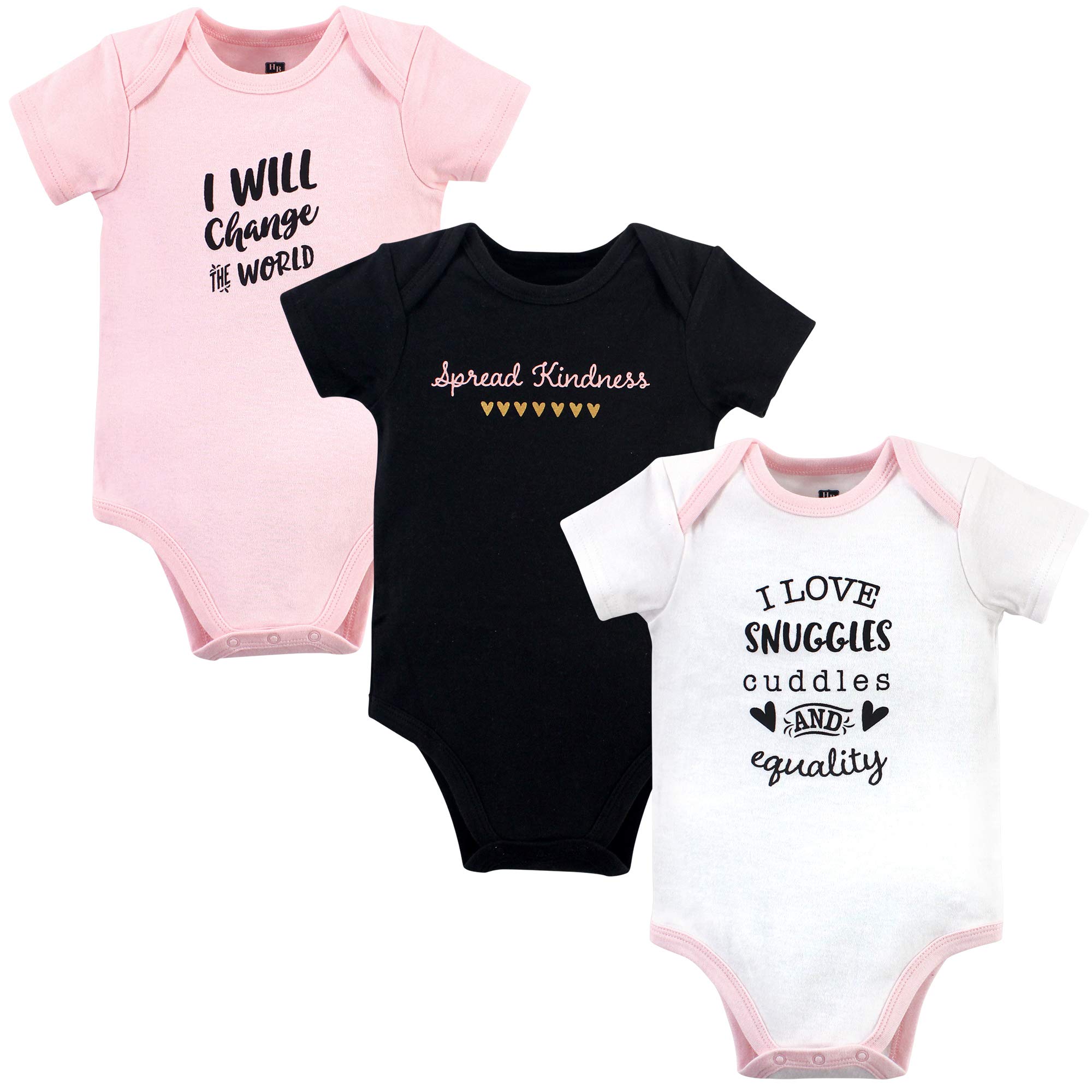 Hudson Baby Bawełniane body uniseks uniseks z rozwiniętym rozwojem, 0-3 miesiące zestaw koszulka dla malucha