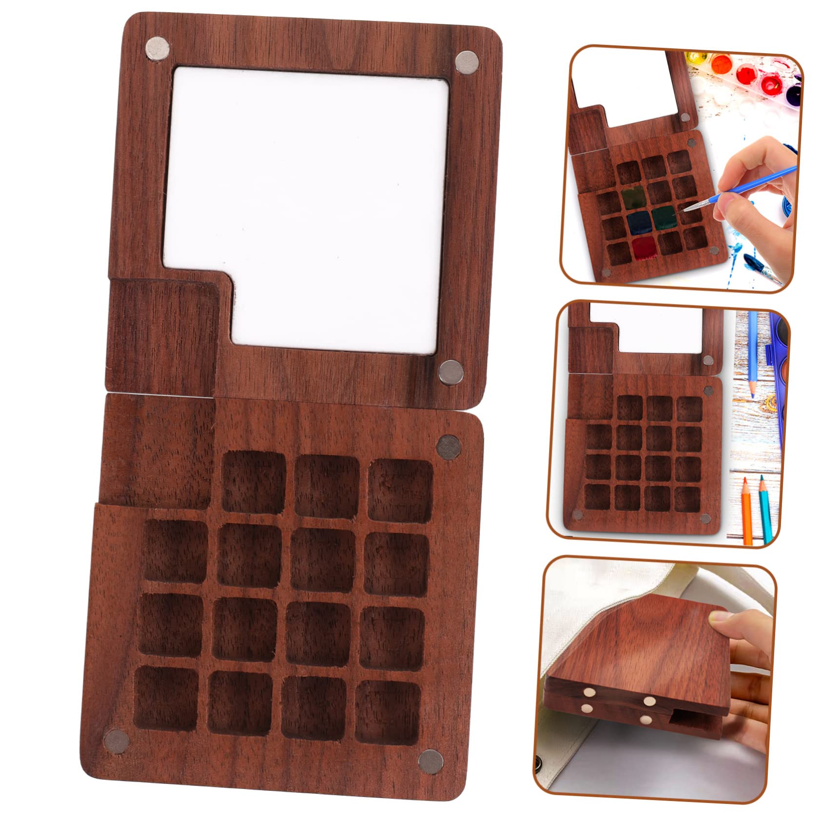 NUOBESTY 4pièces Boîte à Pigments pour Aquarelle Palette De avec Compartiments pour Artistes Et Étudiants Peinture