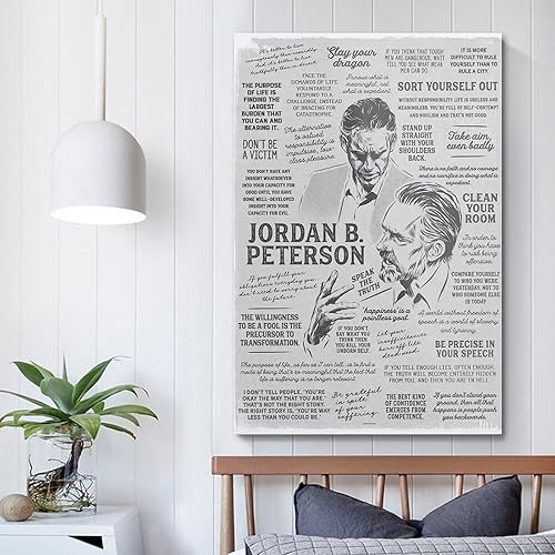 Miniatura 5 de NJYXART Pósteres inspiradores de Jordon Peterson con muchas citas, póster decorativo de lienzo de pared e impresión artística moderna para