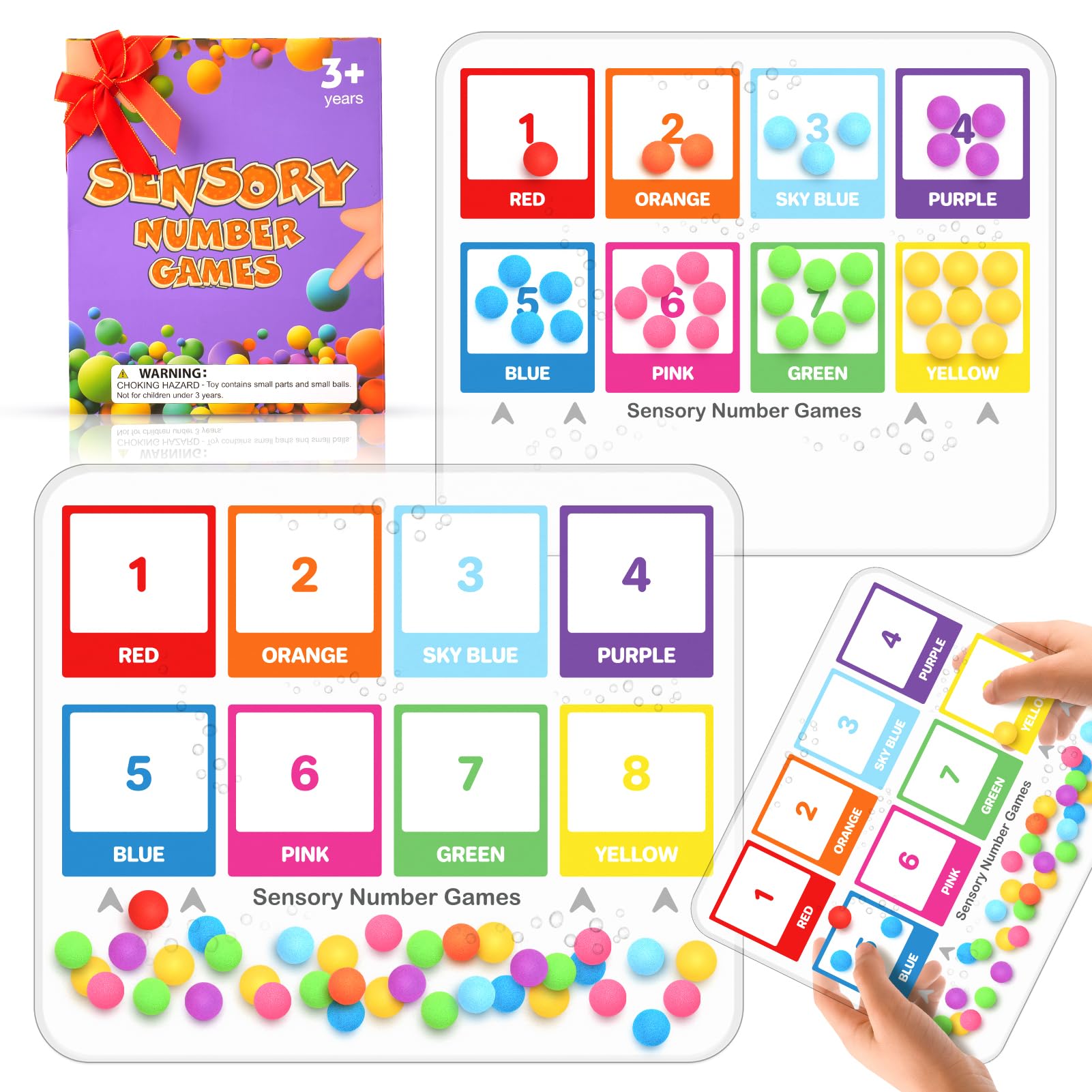 LESONG Fidget Sensory Toys for Kids: Autism Learning Toy for Special Needs | Color and Number Sensory Pad - Calming Toys Toddlers Adult Fidgets for Anxiety and Stress | Fine Motor Skill Toys