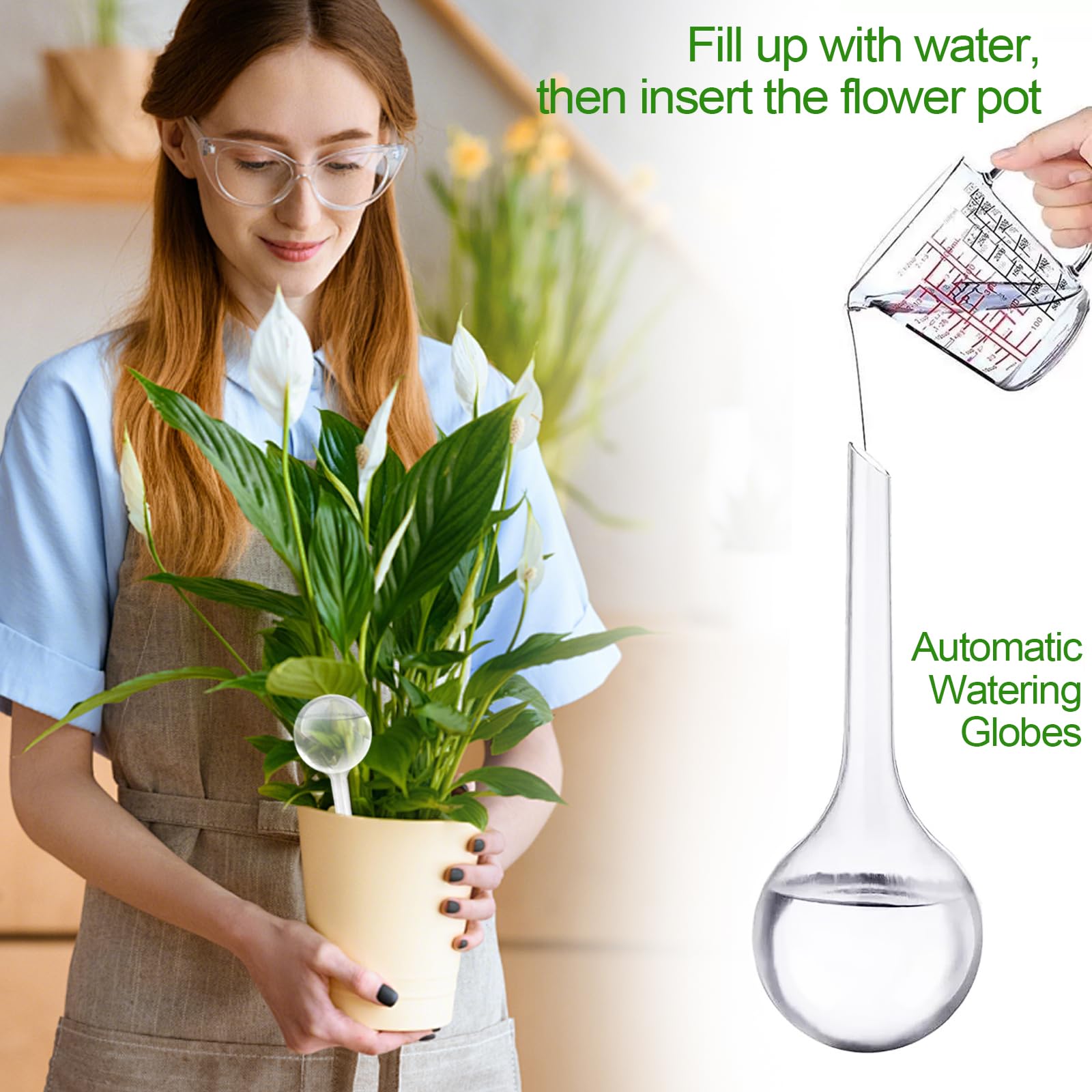 12 Pièces Globes d'Arrosage, Boules d'Irrigation pour Plantes, Bulbes d’Arrosage Automatique, Globes d’Arrosage en Plastique, Ampoules d'Arrosage, pour Arrosage Plante Interieur Fleurs Jardin en Pot