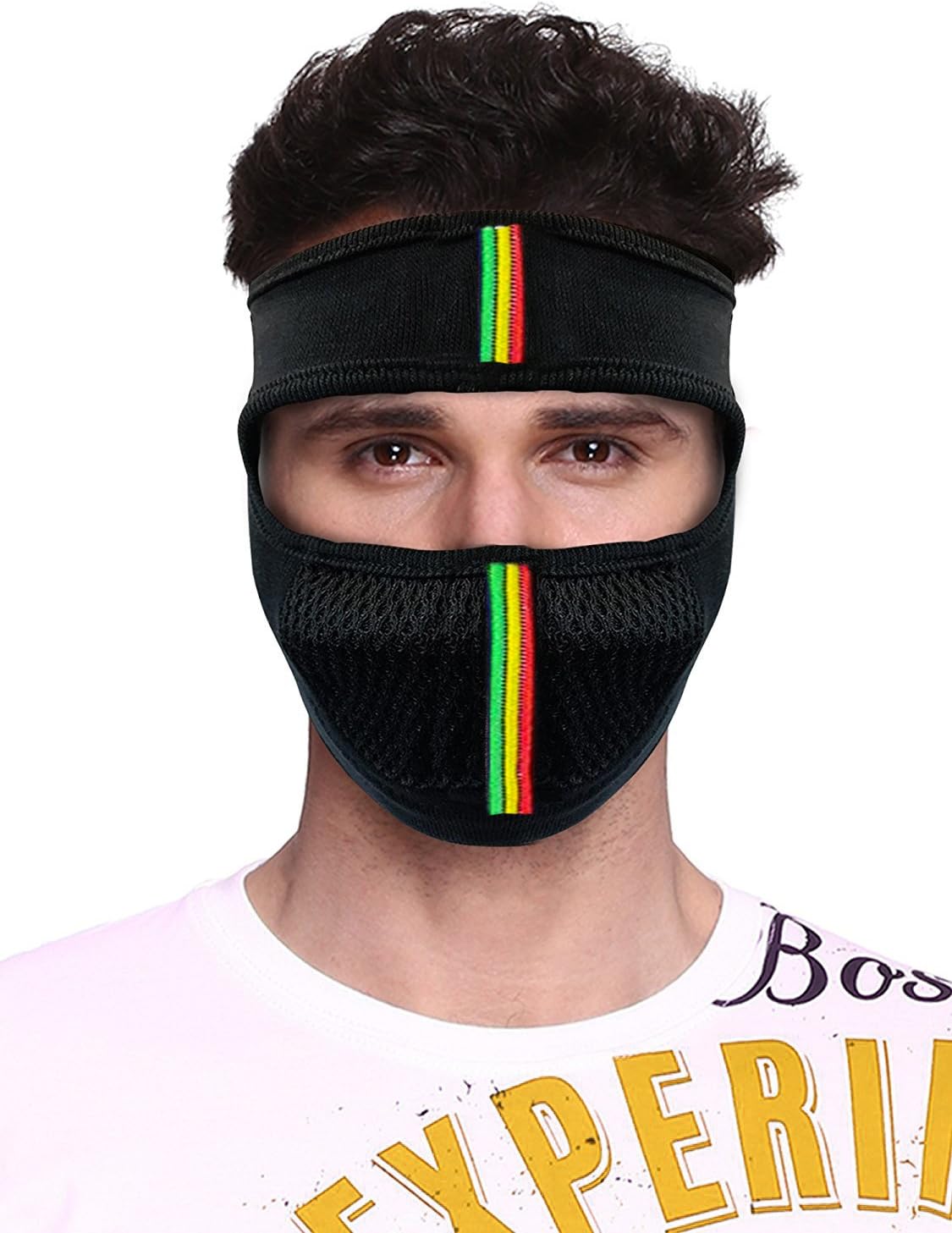 Vocado Bike Riding & Cycling Anti Pollution Dust Sun Protecion Half Ninja Face Cover Mask (Black)