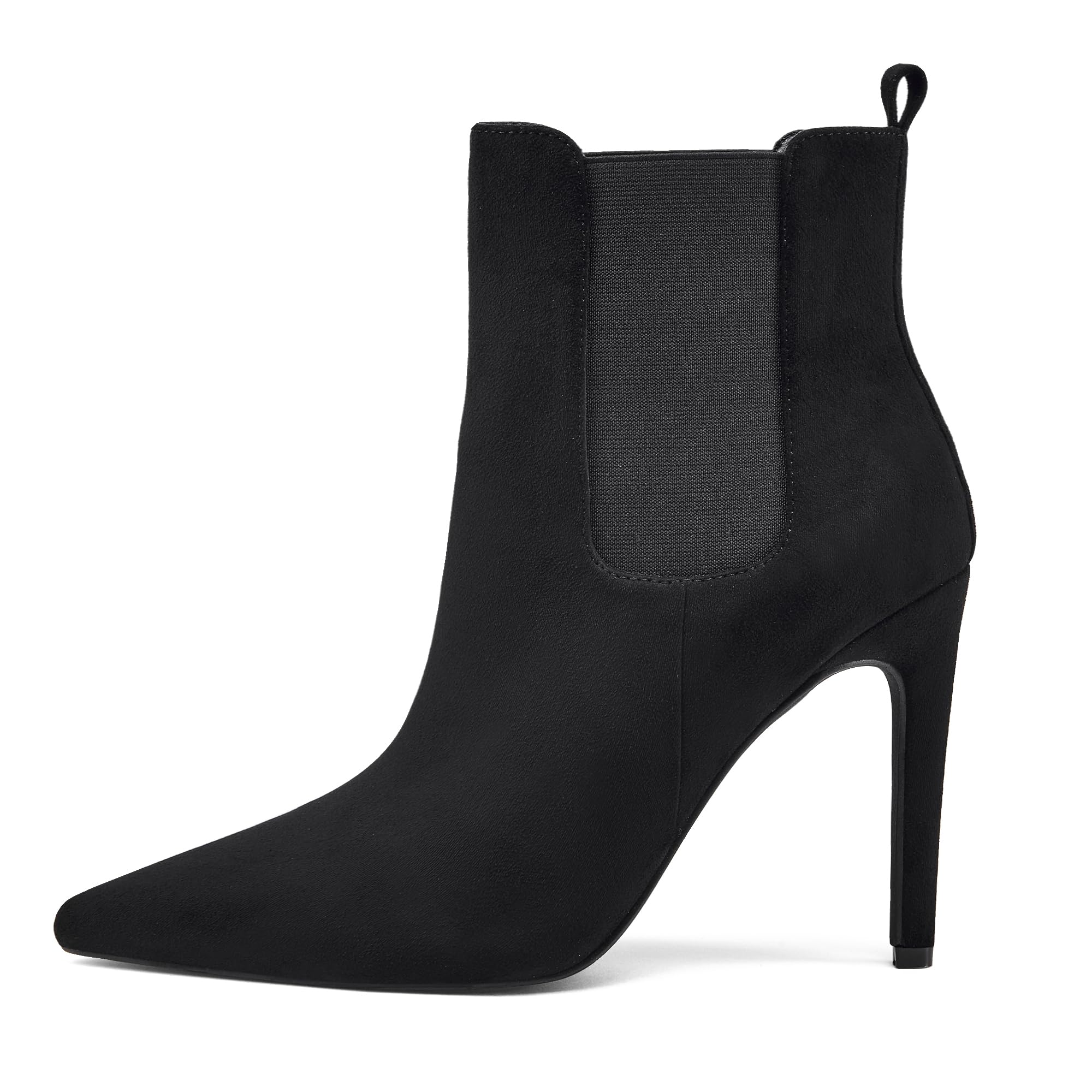 Zhabtuc Dames knielaarzen hoge laarzen van suède 10 cm met stiletto-hak