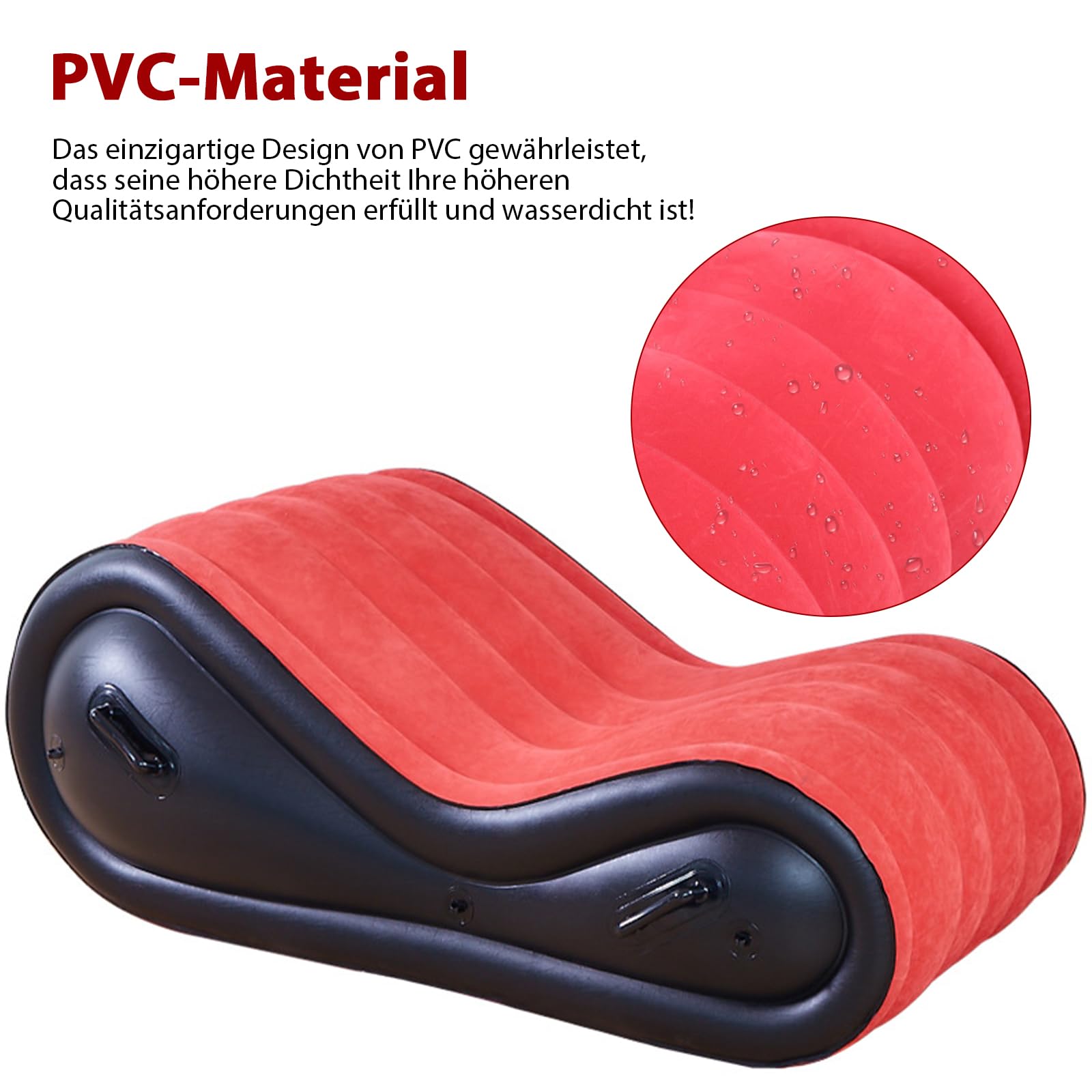 Divano gonfiabile per coppie, cuscini e rampe sexy, rampa multifunzionale con supporto lombare, manette e cavigliere, mobili per il sesso BDSM, set di giocattoli sessuali.