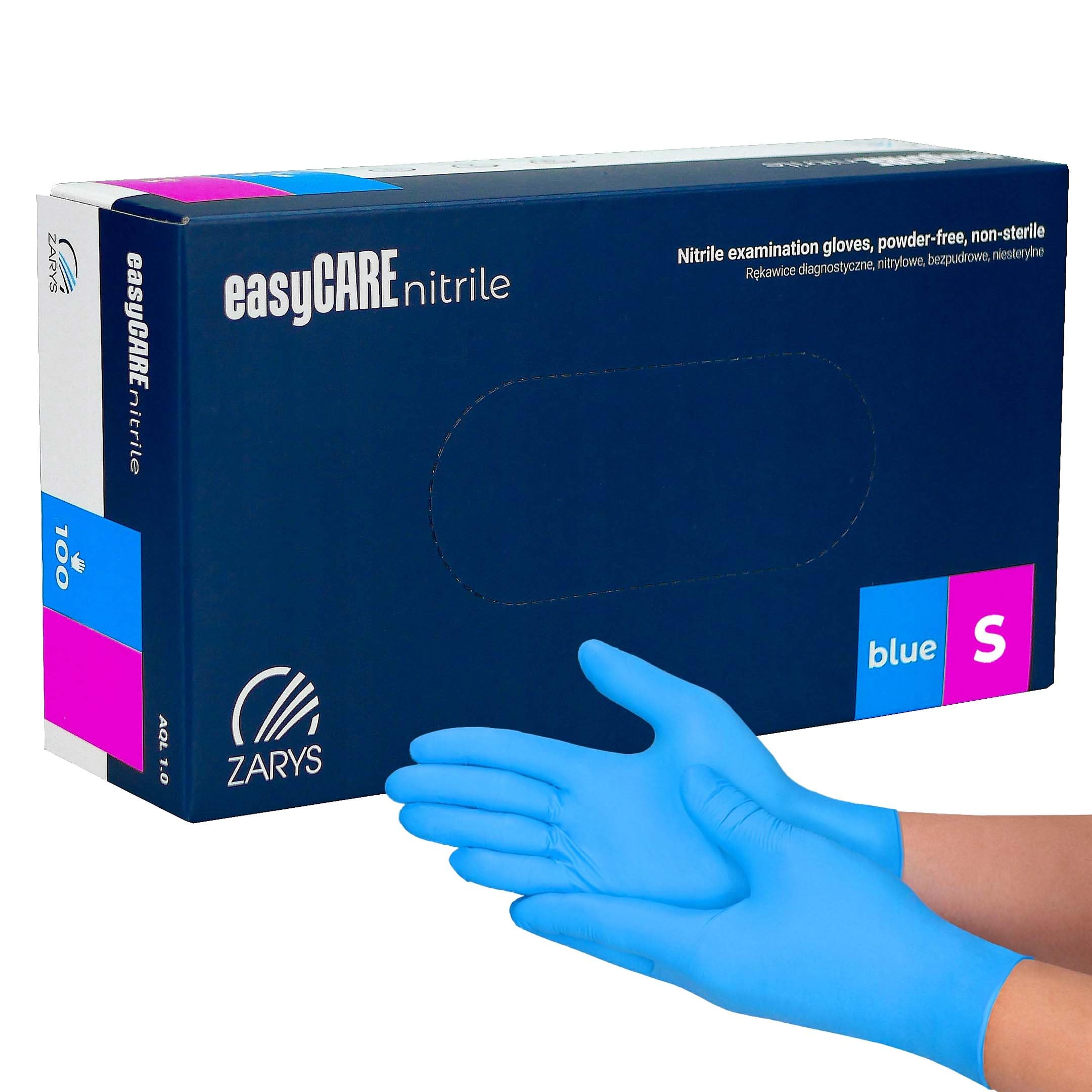 guanti in nitrile senza polvere easycare nitrile 100 pz - RAM Apparecchi Medicali