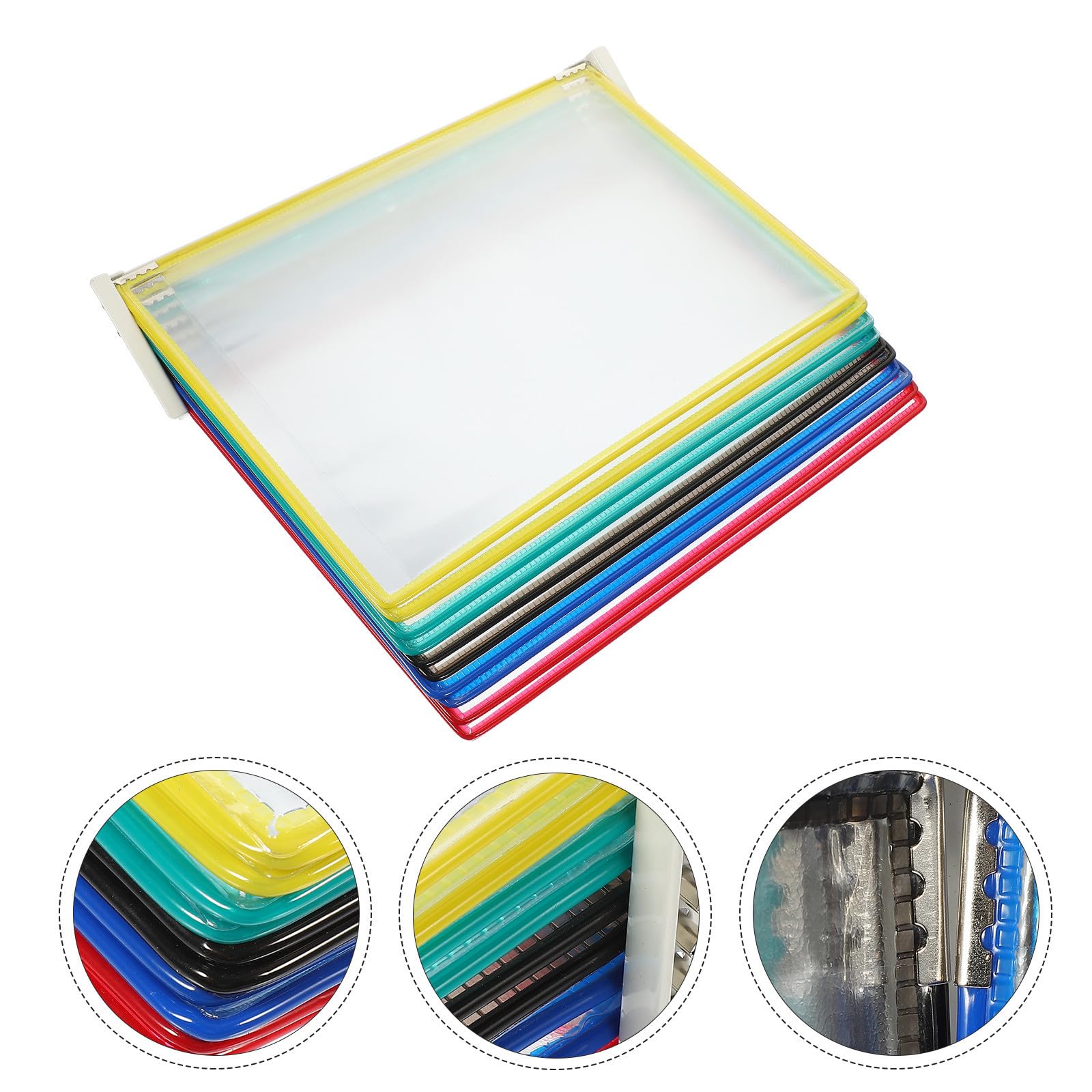 Toyvian Organizer da Parete per Documenti e Riviste in Pvc e Metallo, Struttura Semplice e Funzionale, per Uffici e Sale Riunioni, Porta File da Appendere Verticale