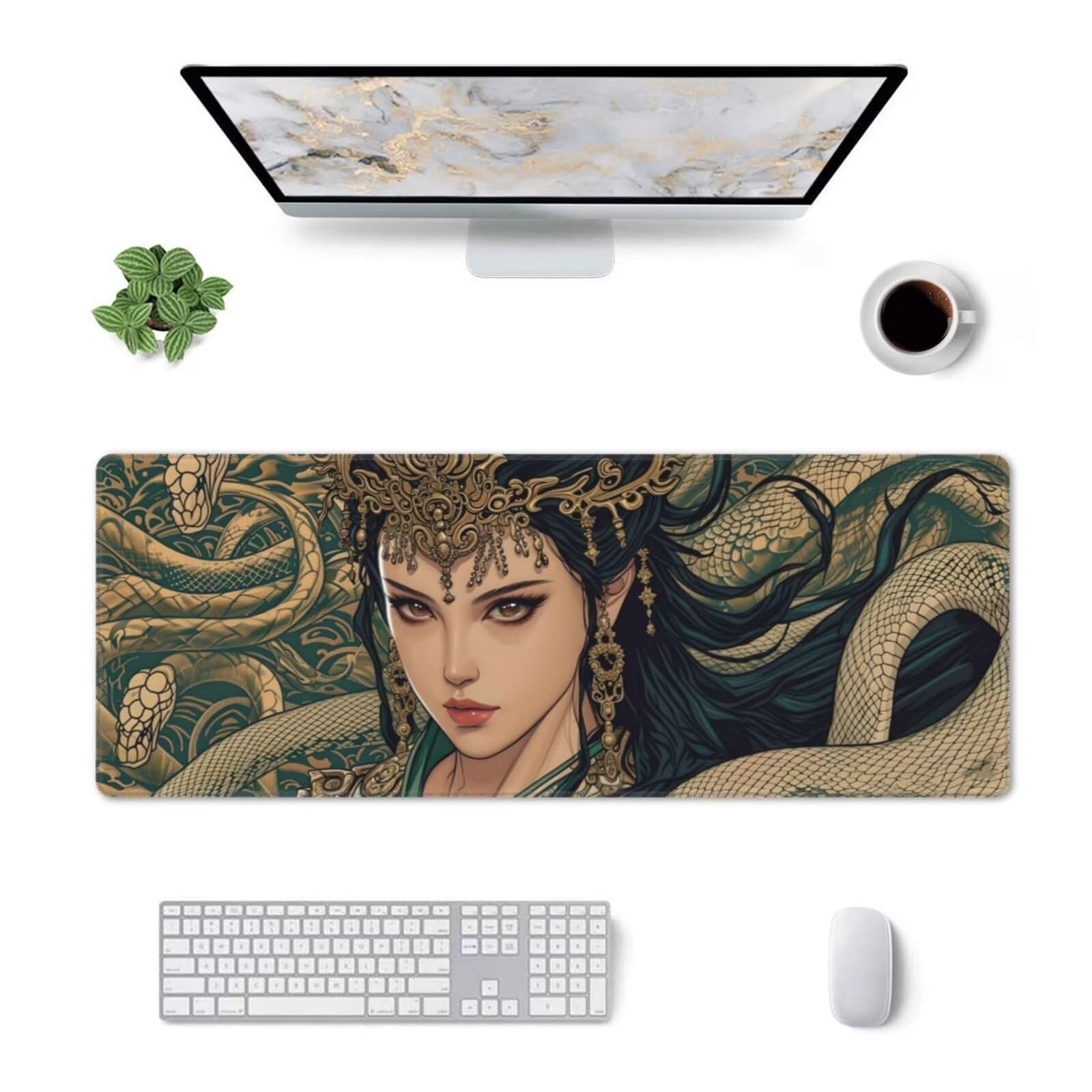Tappetino Mouse, Tappetino Mouse Gaming Grande XXL 1500x800x3mm Tappetino Scrivania Mouse Pad, Base in Gomma Antiscivolo, Bordi Cuciti,Lavabile, Mousepad per Ufficio e Gaming (Du Meisha) R-148