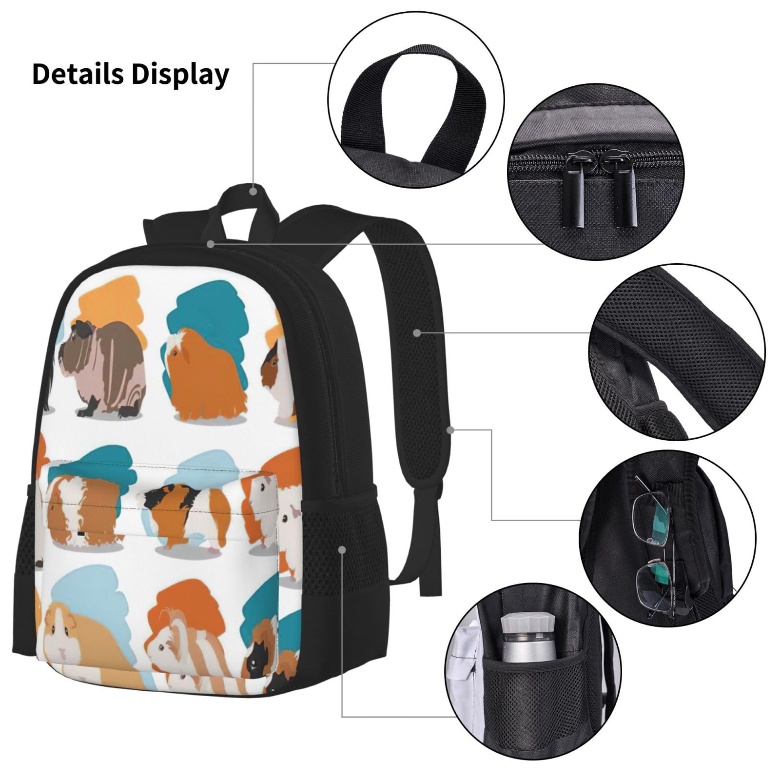Zaino, borsa portapranzo, astuccio, set da 3 pezzi, per lavoro e