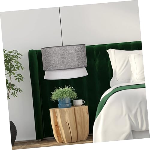 Miniatura 8 de Didiseaon Pantalla de lámpara negra para lámpara de tambor, pantalla de tambor, pantalla de lámpara moderna, accesorios de luz para lámparas de pie,