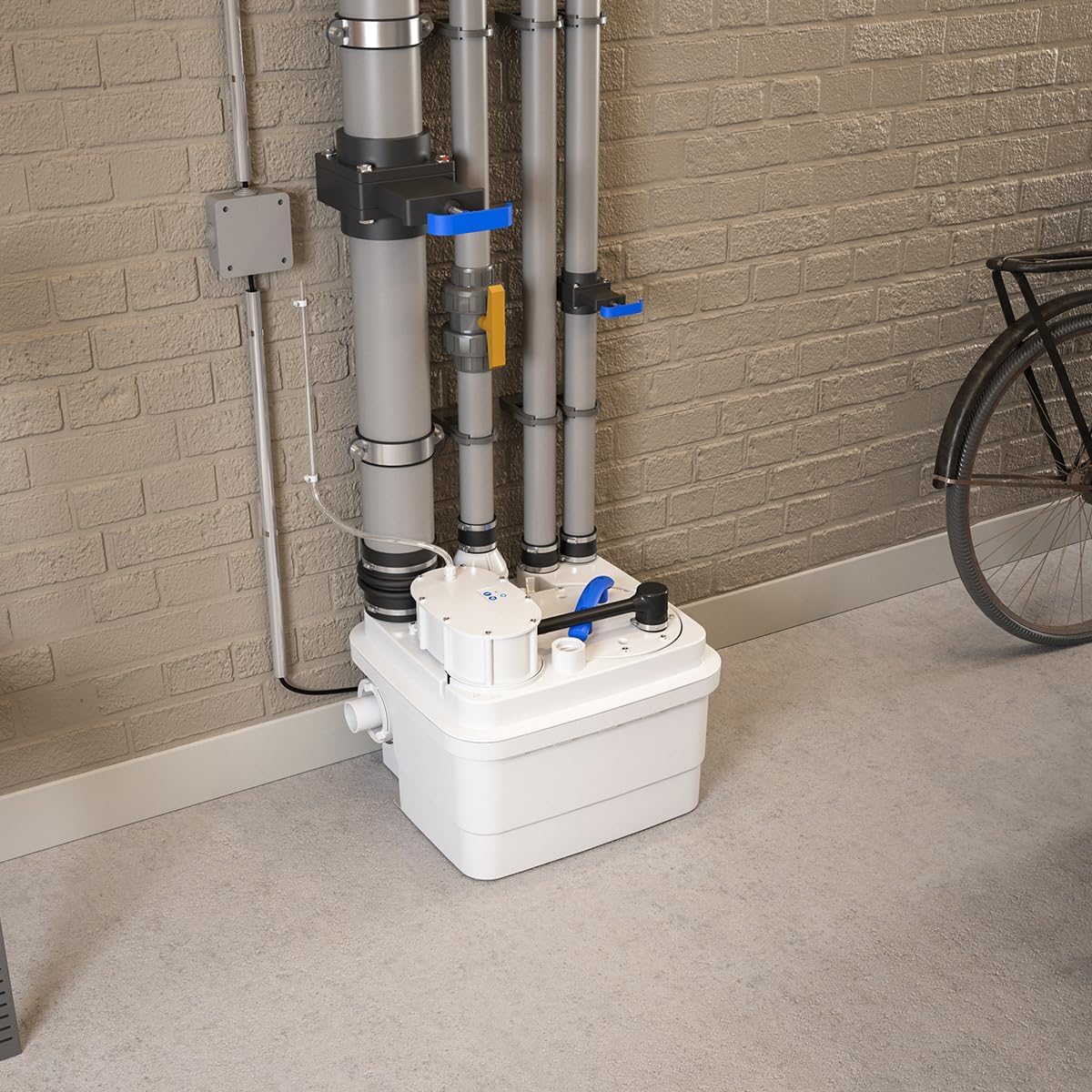 SFA - Station de Relevage Eaux Chargées Sanicubic 1 - Pour Évacuer Toutes les Eaux Usées d'une Maison - Haute Performance - Installation & Maintenance Sécurisées - 478 x 426 x 393 mm - Made in France