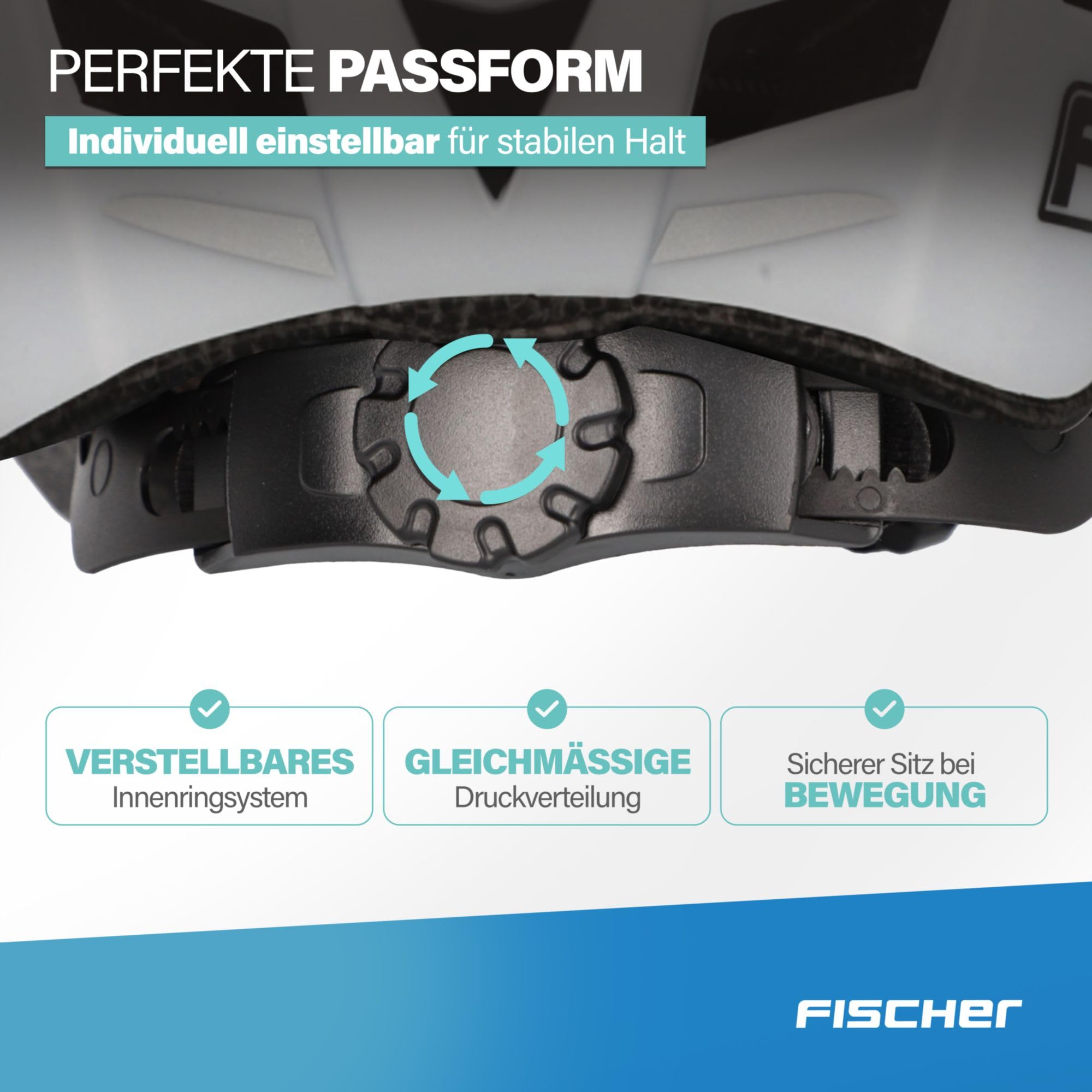 Fischer Casque de vélo Unisexe Urban Plus, Blanc, S/M, 52-59 cm