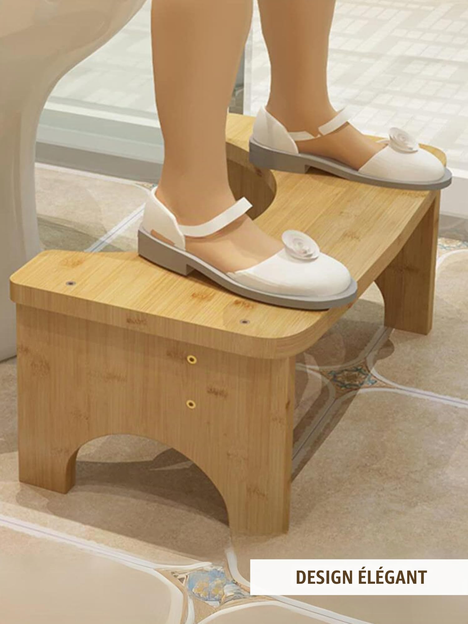 MAGIC SELECT Tabouret de Toilette en Bois, Marche Ergonomique pour Salle de Bain, Multifonctionnel. Aide la Posture Naturelle des Dépôts Soulage l’intestin pour Les Enfants et Les Adultes.