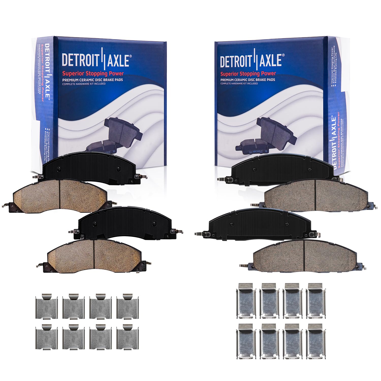 Detroit Axle - Ceramic Brake Pads for Dodge Ram 3500