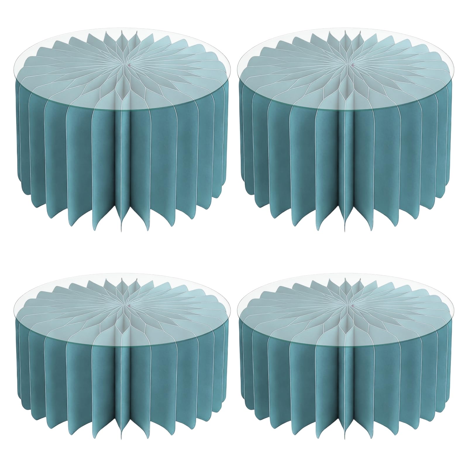 LUCKGONI Pack of 4 Foldable Paper Dessert Stands with Multiple Tiers Design for User Friendly Cake Display and Event Use