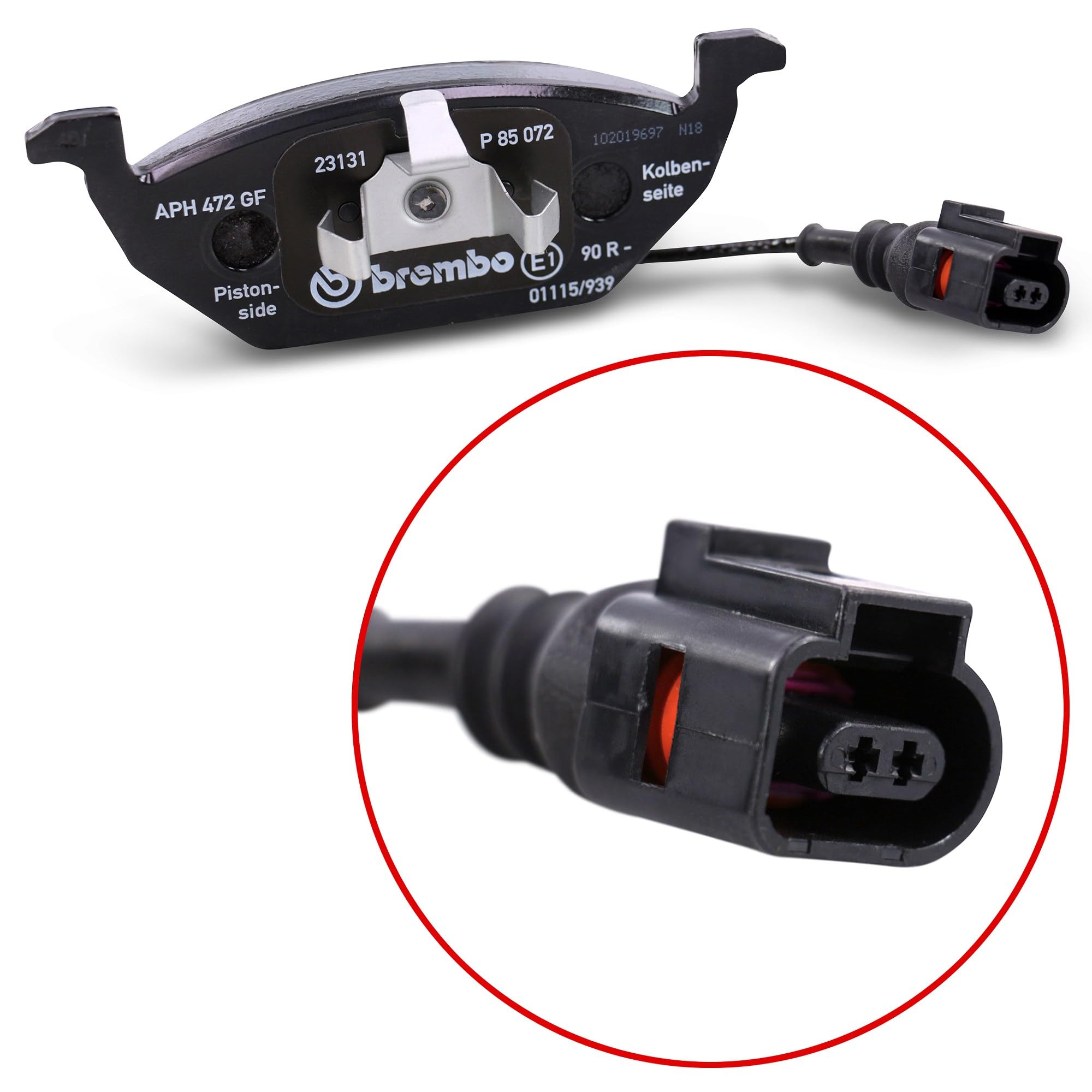 Brembo P85072 Plaquettes de Frein Avant, noir | Compatible avec: AUDI A2, A3, A3, A3 Cabriolet, A3 Sportback, SEAT ALTEA, ALTEA XL, IBIZA III, IBIZA IV, IBIZA IV SC