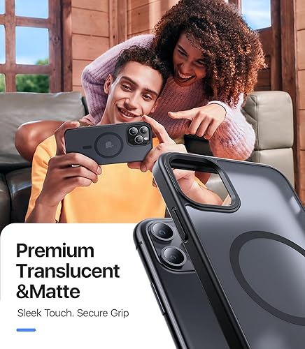 Miniatura 6 de Funda magnética fuerte para iPhone 11 Pro, compatible con MagSafe, funda protectora a prueba de golpes para iPhone 11 Pro de 5.8 pulgadas (rosa)