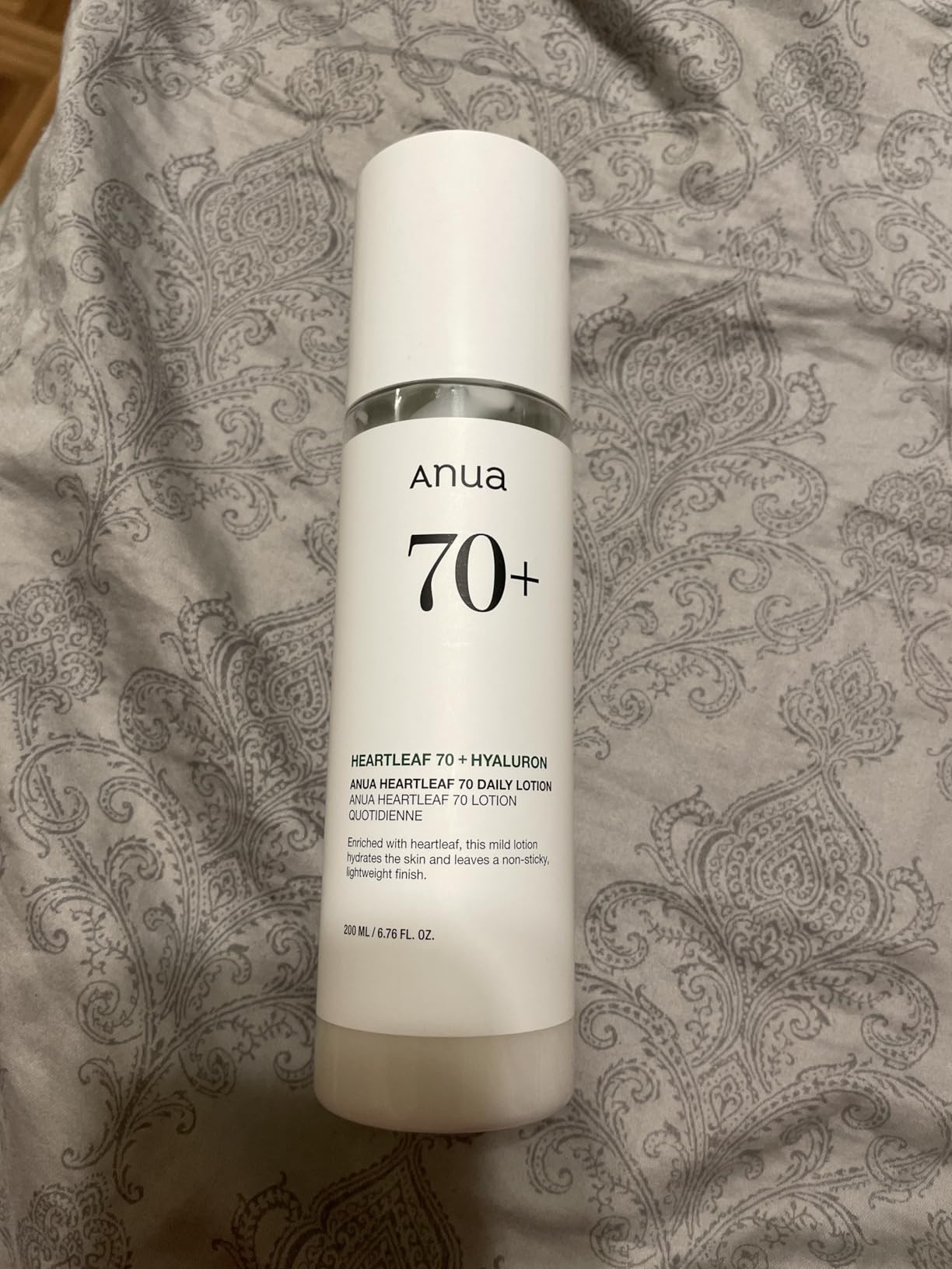 Anua Heartleaf Daily Lotion, Face Moisturizer with Hyaluronic Acid for Sensitive Skin, Lightweight, Korean Skin Care (200ml, 6.76 fl.oz.)