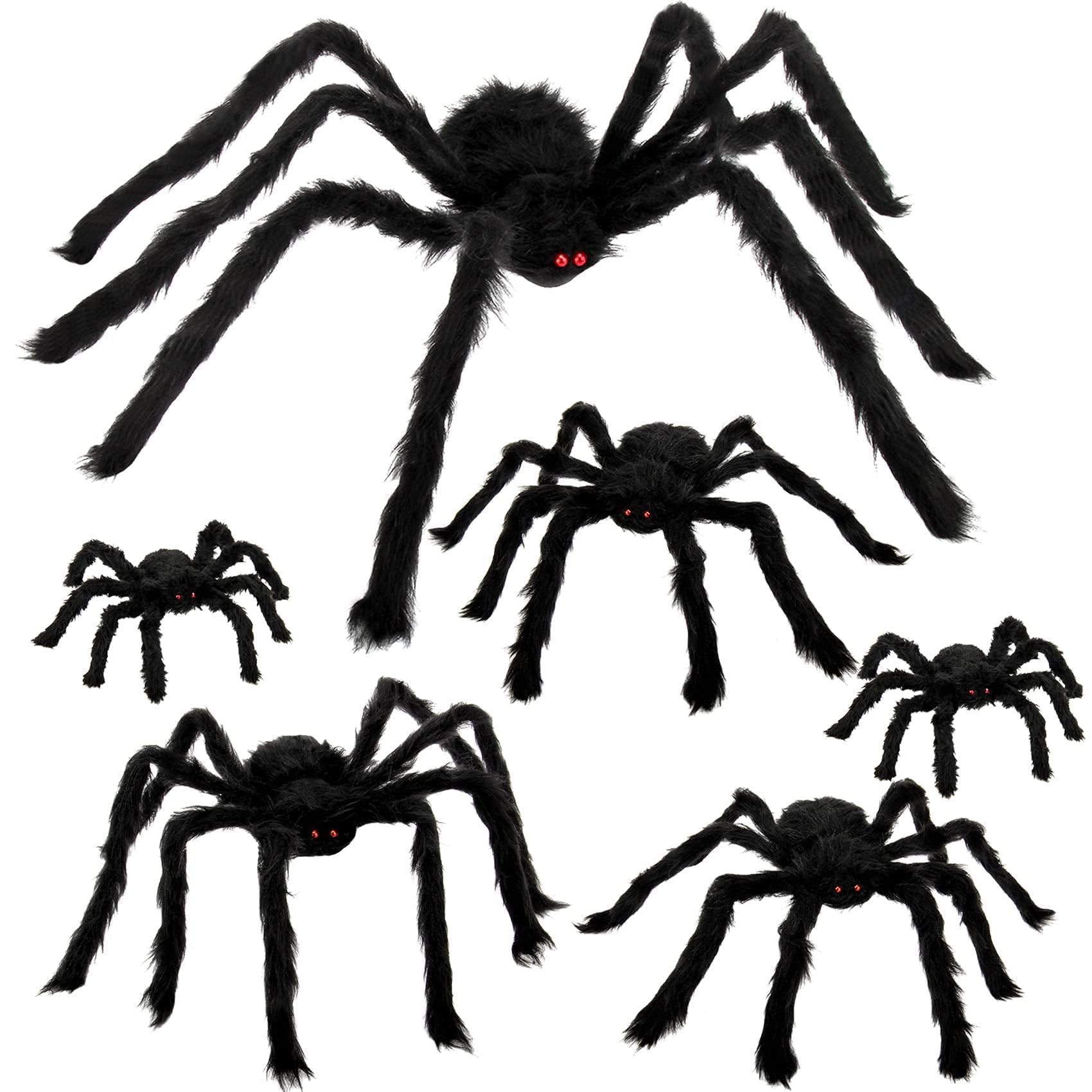 Dekoracje pająka na Halloween, realistyczne, duże, straszne pająki, dekoracja do domu, gigantyczne pająki, rekwizyty do wewnątrz, na zewnątrz, dekoracje imprezowe