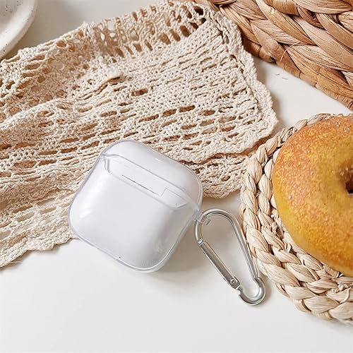 Miniatura 6 de Funda protectora transparente de TPU suave con diseño de dibujos animados, compatible con Redmi Buds 3 auriculares, funda protectora con llavero (E)