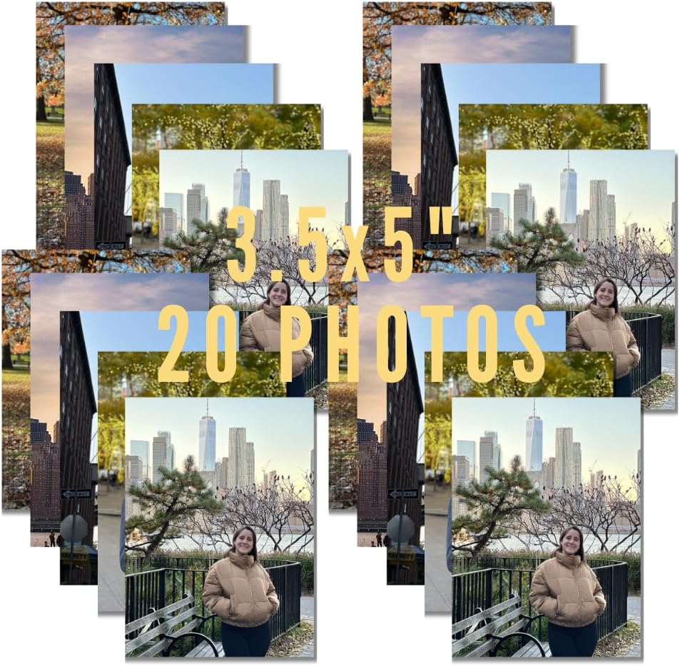 Photo Prints - Premium Quality, Custom Sizes (20 Photos, Glossy, 3.5x5 inches)
