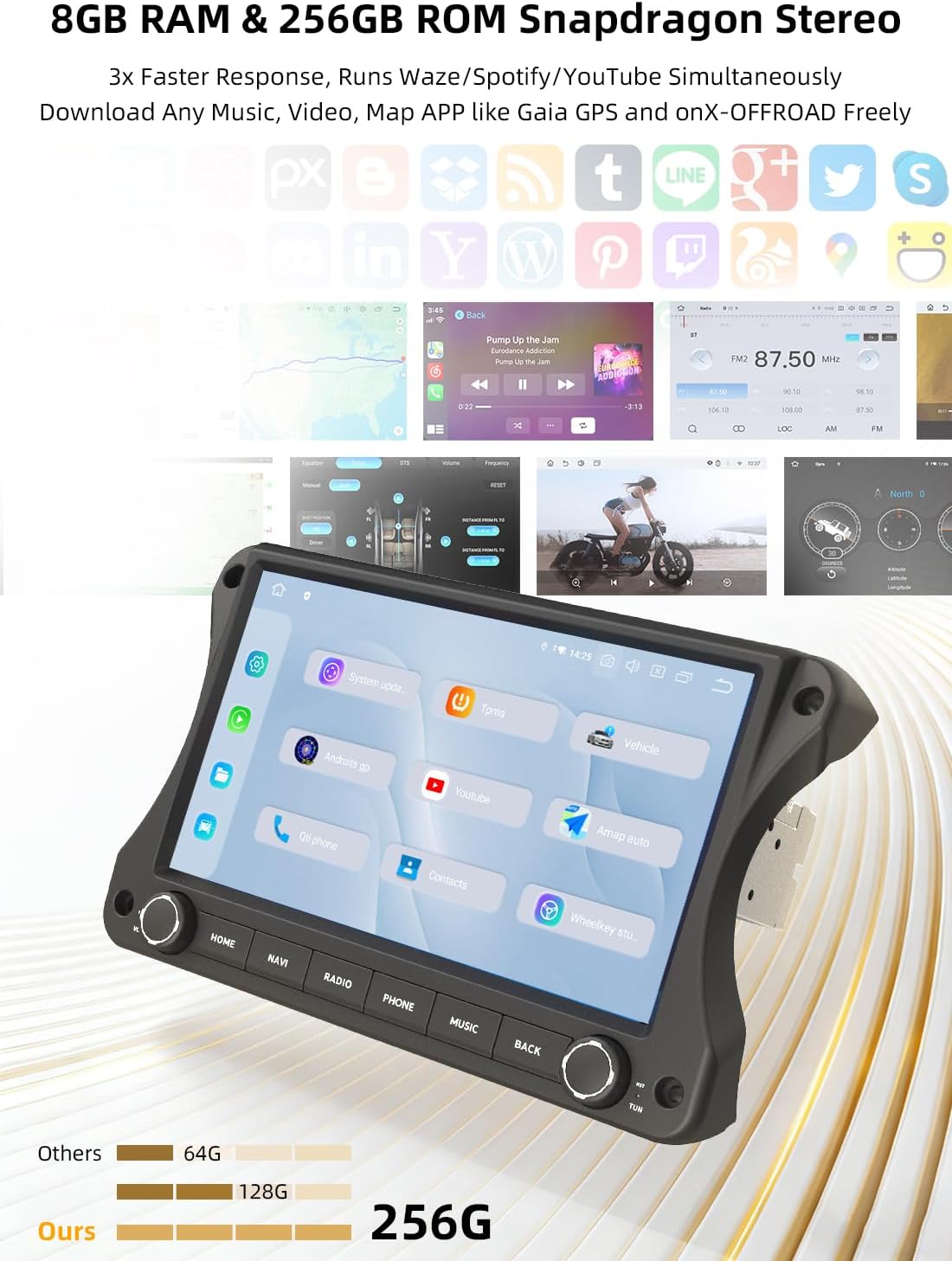 Dasaita Android 13 Car Stereo Upgrade for Jeep Wrangler JL & Gladiator JT 2018-2022 Wireless Carplay & Android Auto, 10.2" Touch Screen, 8GB+256GB Head Unit, Radio, GPS, Bluetooth 5.0, 5G WiFi, 4G LTE 7 717A2GcOGAL. AC SL1500