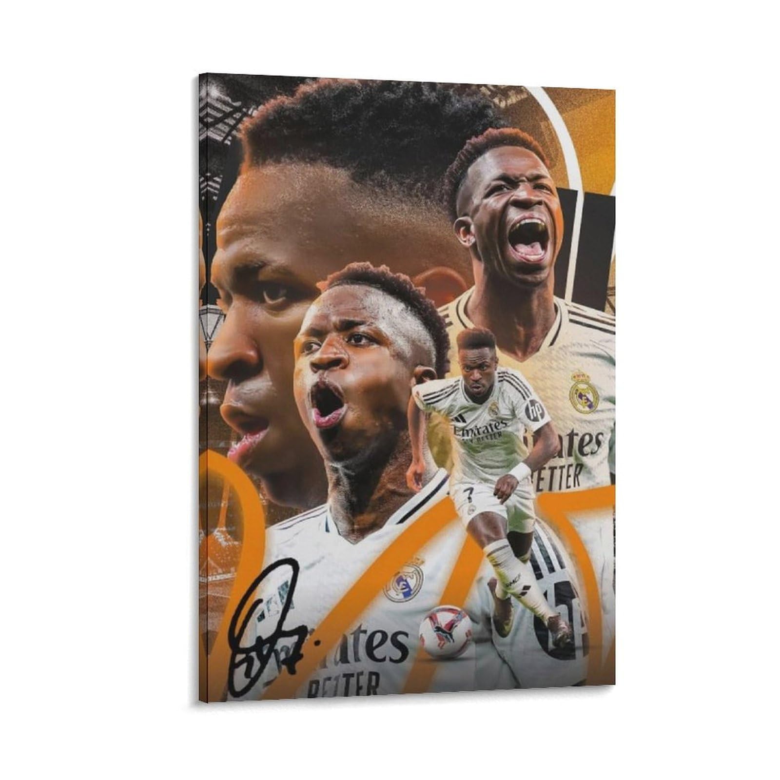 ASUIU Vinicius Jr Canvas Poster Wall Art Poster Scroll Canvas Painting Picture Living Room Decor Home 20x30inch(50x75cm)